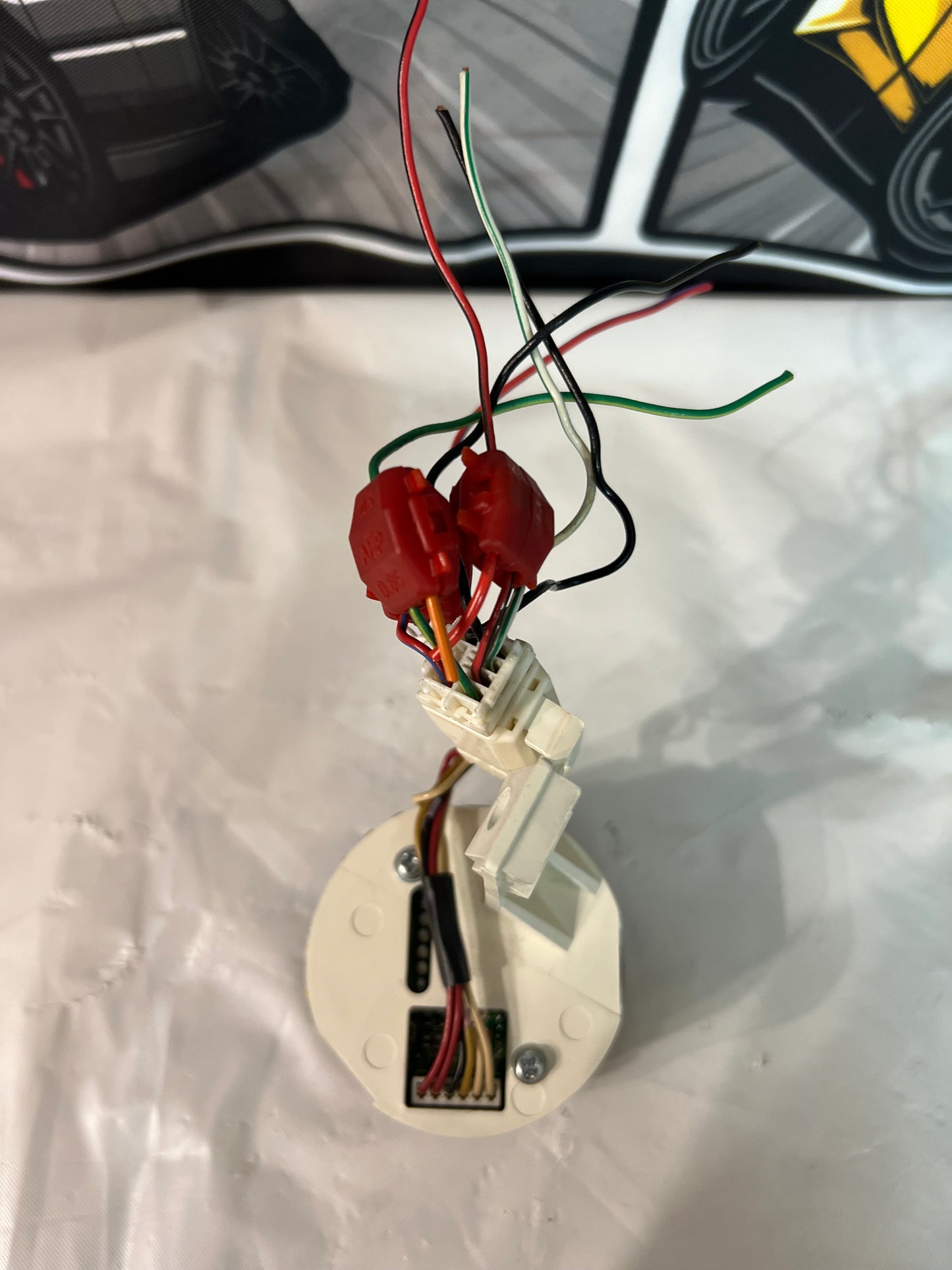Nissan S15 Silvia OEM option B boost gauge with interior loom plug.
