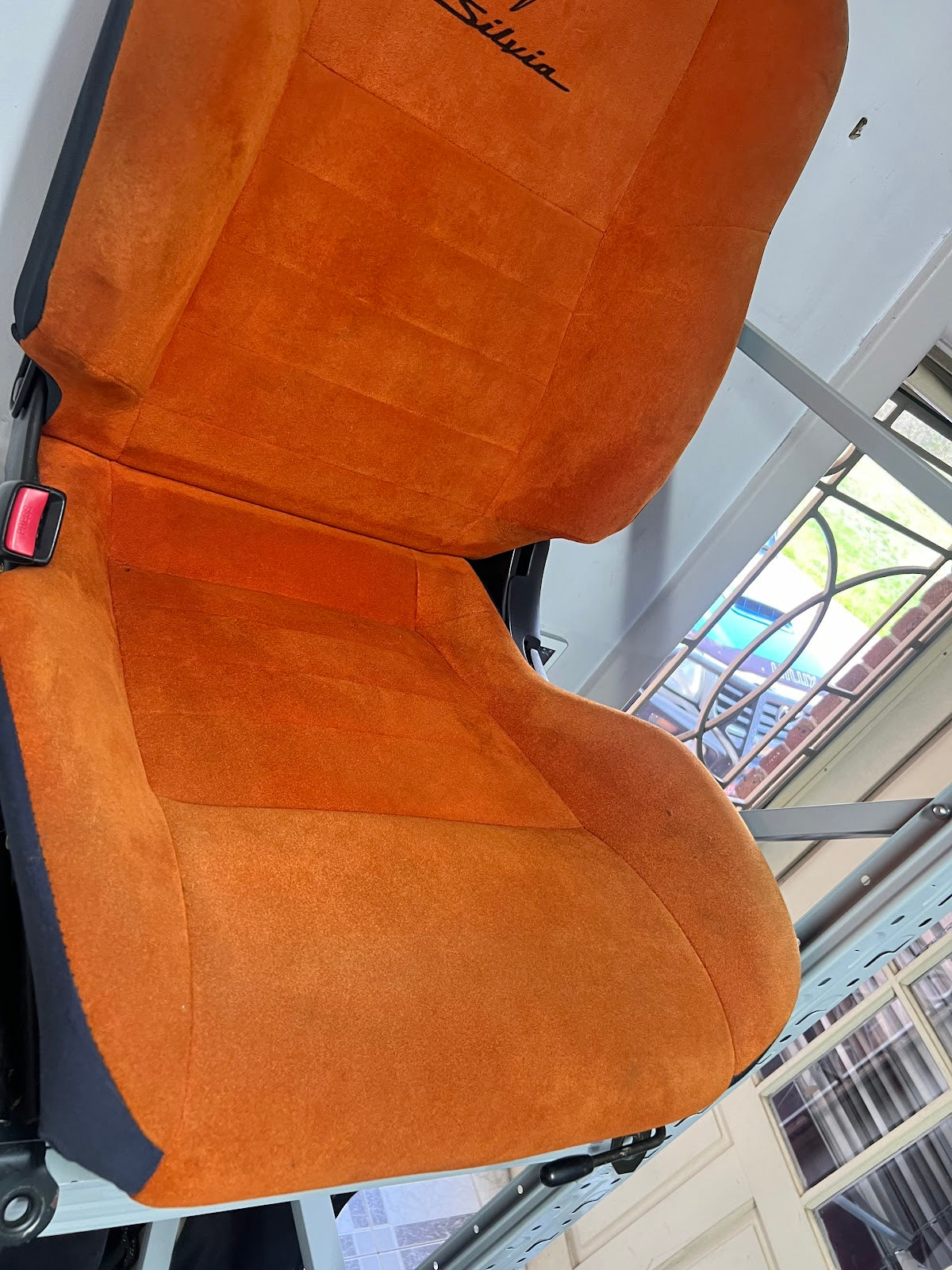 Nissan Silvia S15 Option B RARE (ORANGE) seats with rails (PAIR) suits S15/S14 Models SOLD AS IS. (used)