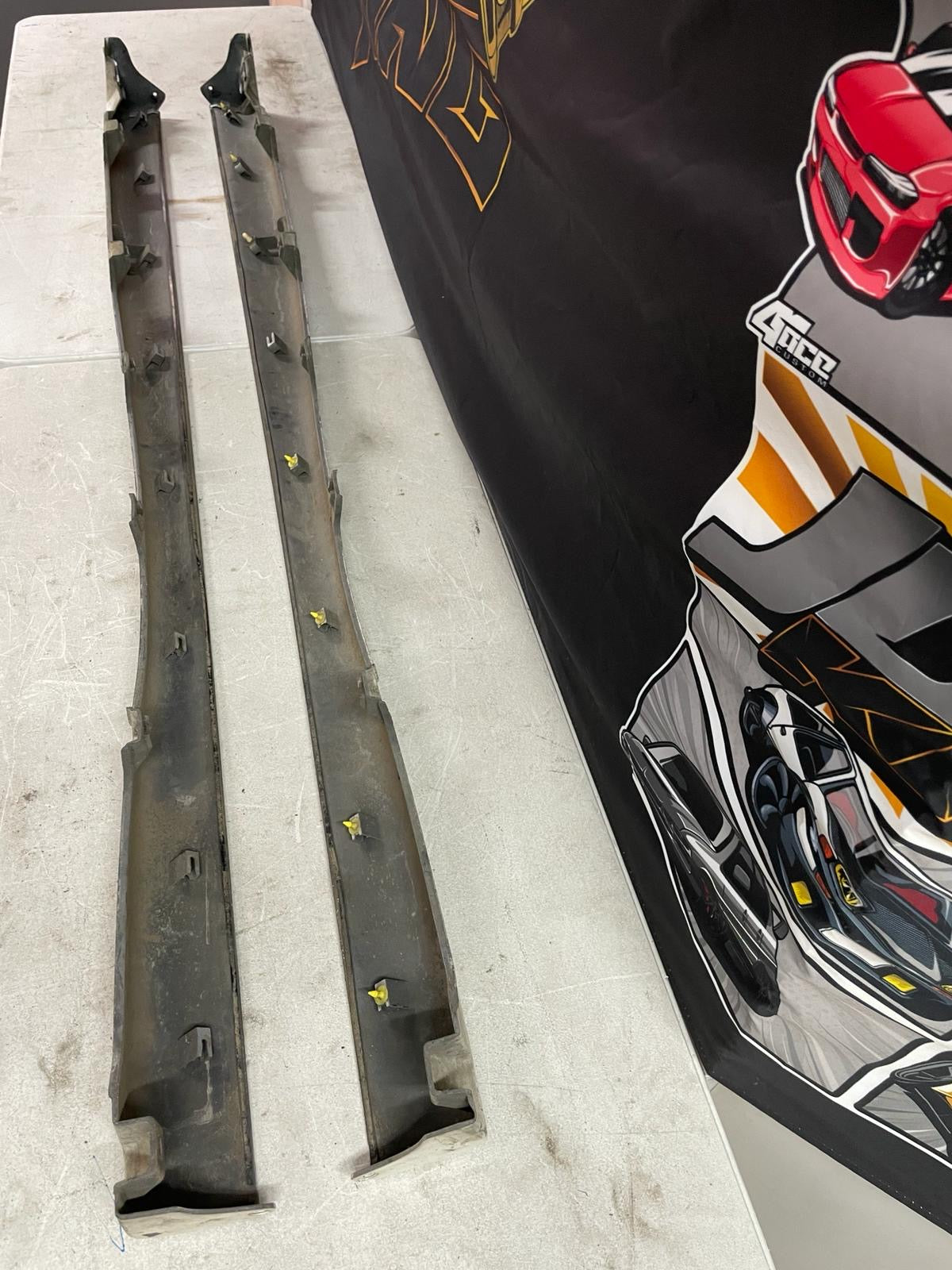 Nissan Silvia S14/200sx Side skirts with genuine end caps. Kouki/ADM