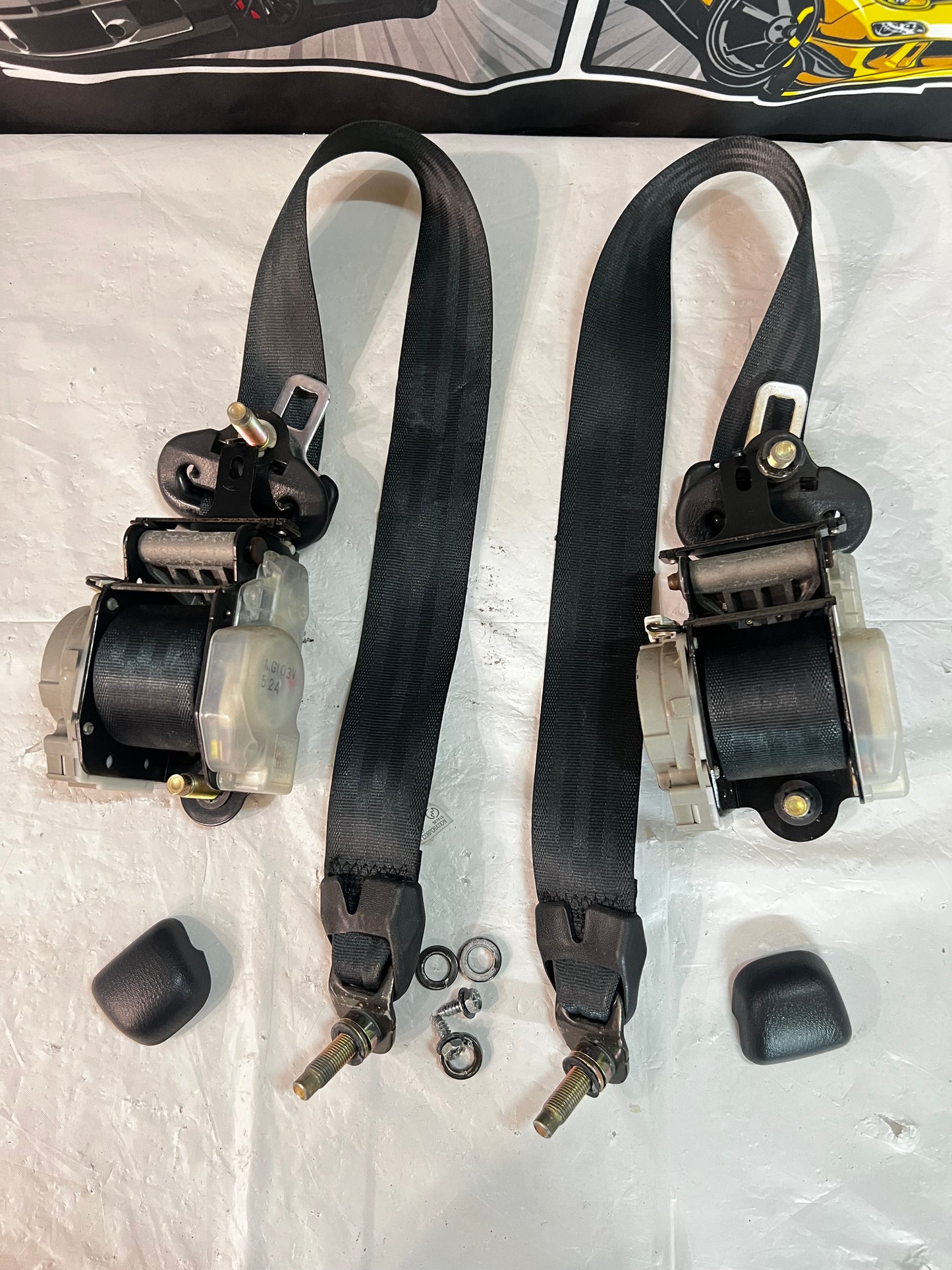 Nissan Silvia S15 200sx Front seat belts (Used)- NO BUCKLE. Right & Left Side Available.