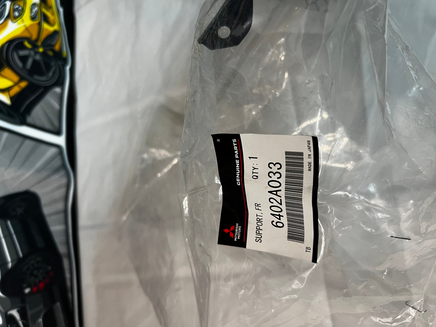 Lancer Evolution 9 CT9A Front bumper bar upper grill mesh. Brand new - Genuine