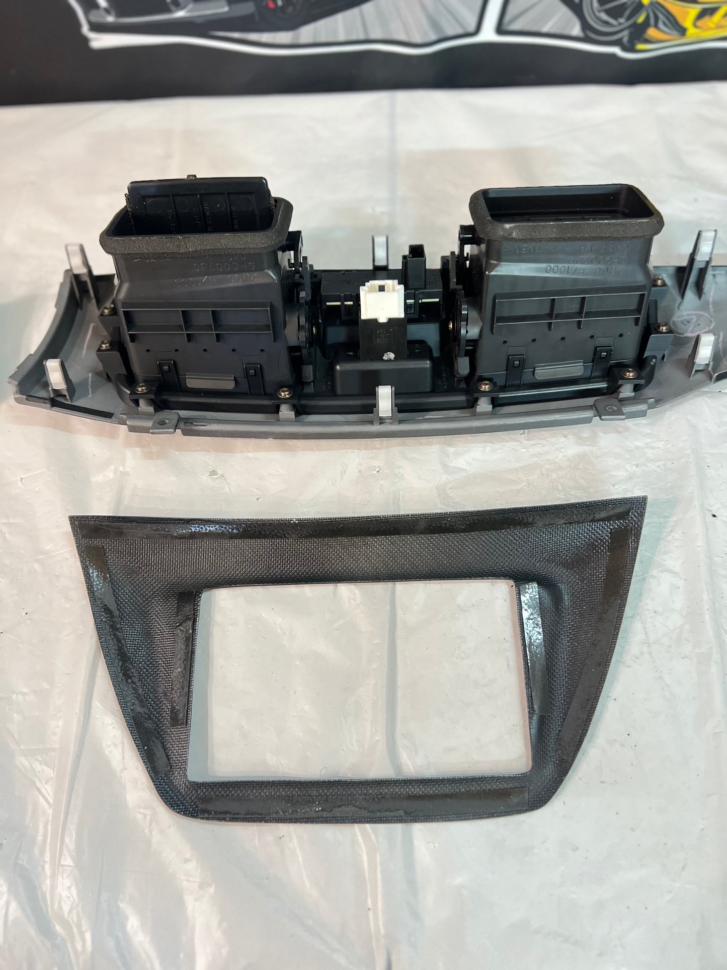 Mitsubishi Lancer Evolution 7/8/9 carbon dash inserts + fascia set (B)