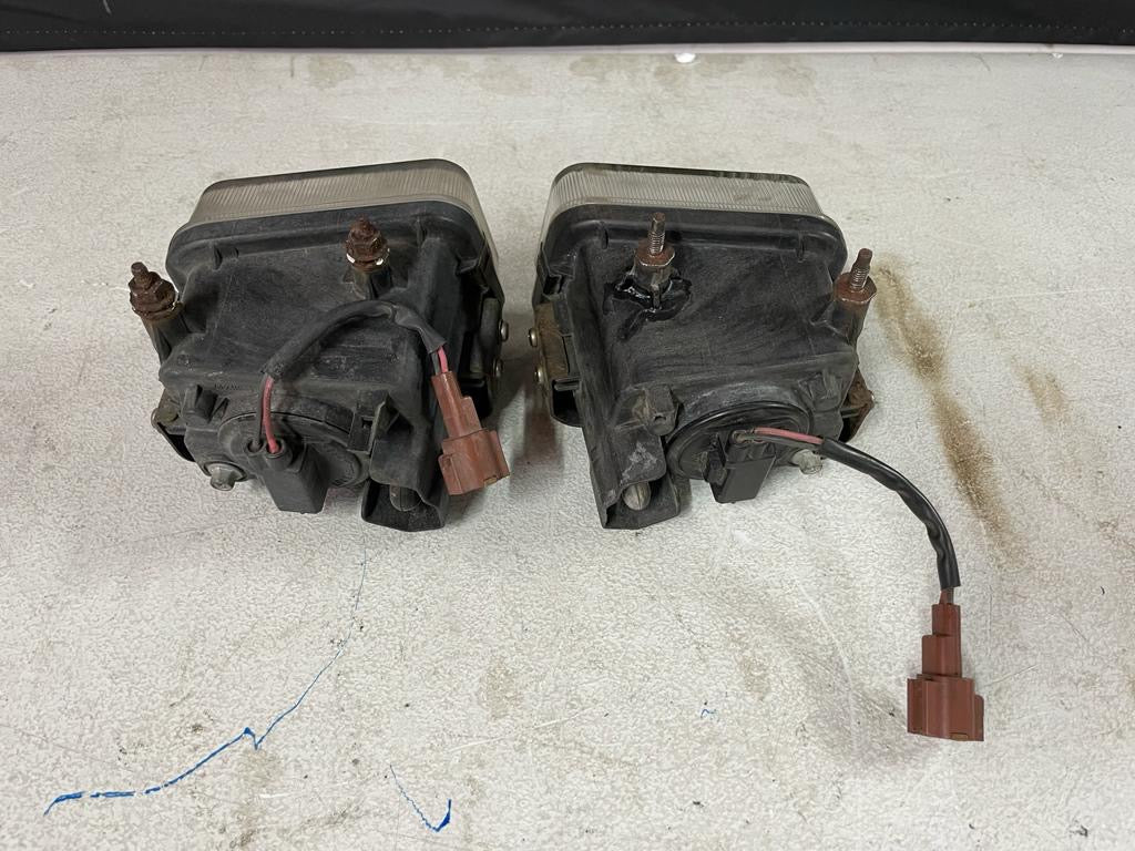 S14 JDM fog lights set - used - brackets included (Sold in pairs) images show condition.