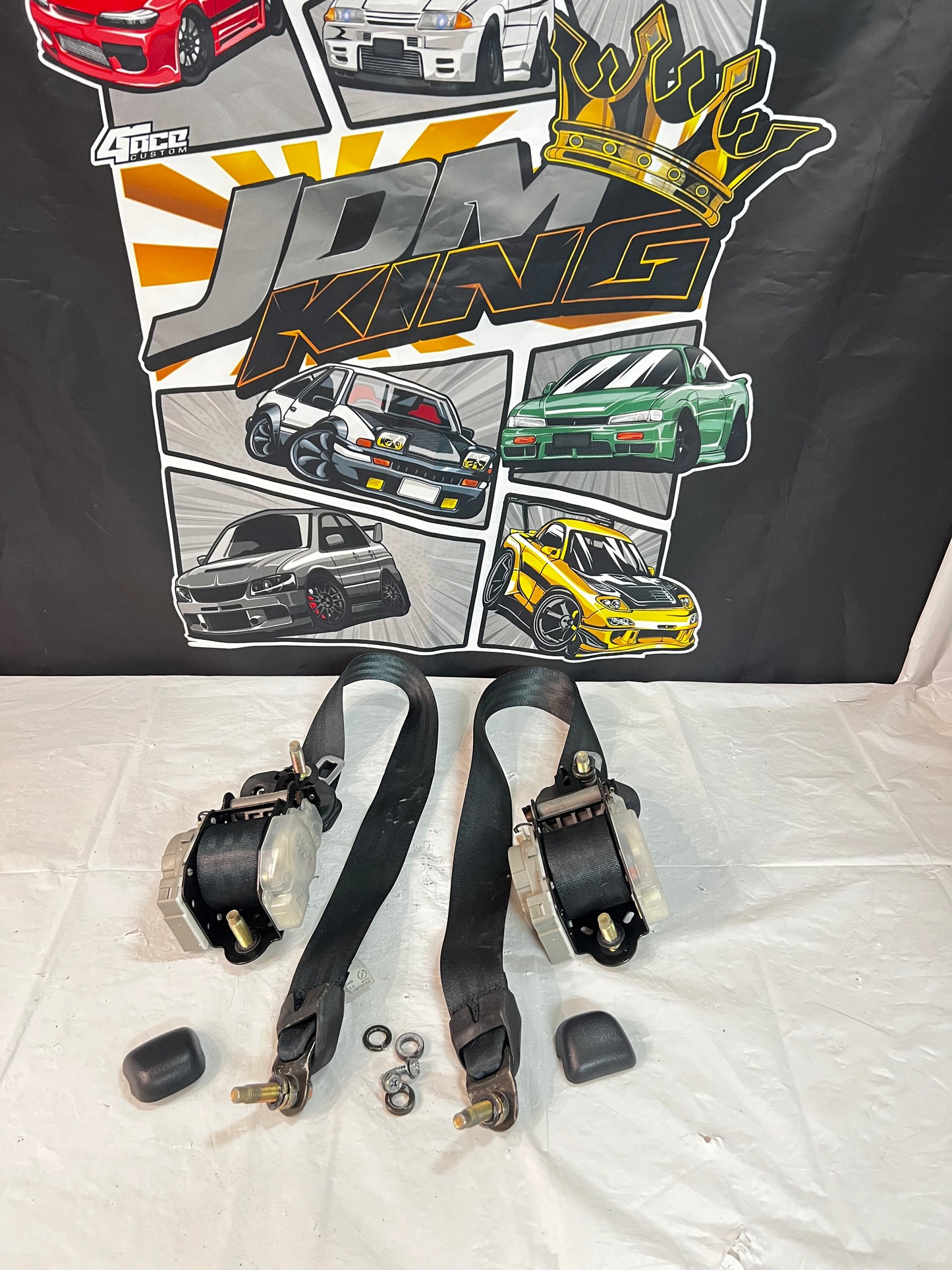 Nissan Silvia S15 200sx Front seat belts (Used)- NO BUCKLE.              Right & Left Side Available.