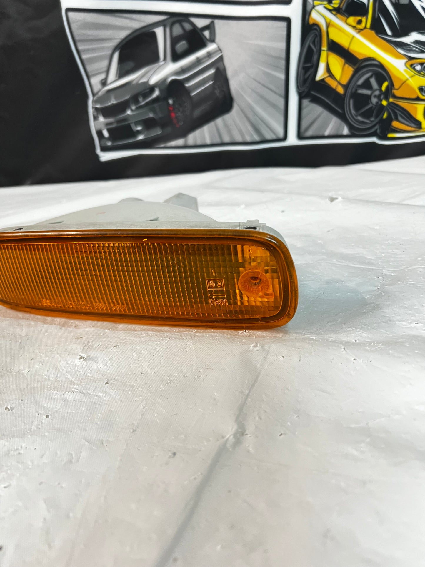 NISSAN SILVIA S14 200sx ZENKI FRONT BAR INDICATOR. (Orange) (RH)