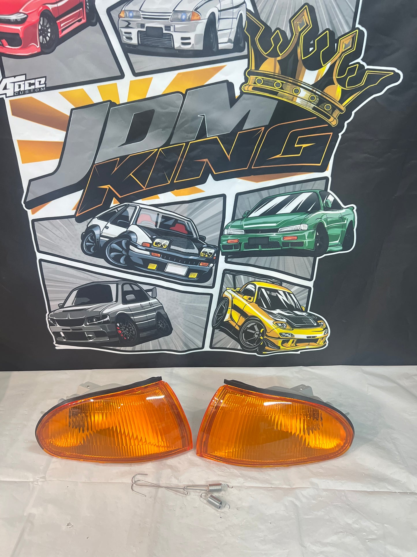 Mitsubishi Lancer Evo 1-2-3 indicators (aftermarket) brand new. Include spring attachment.
