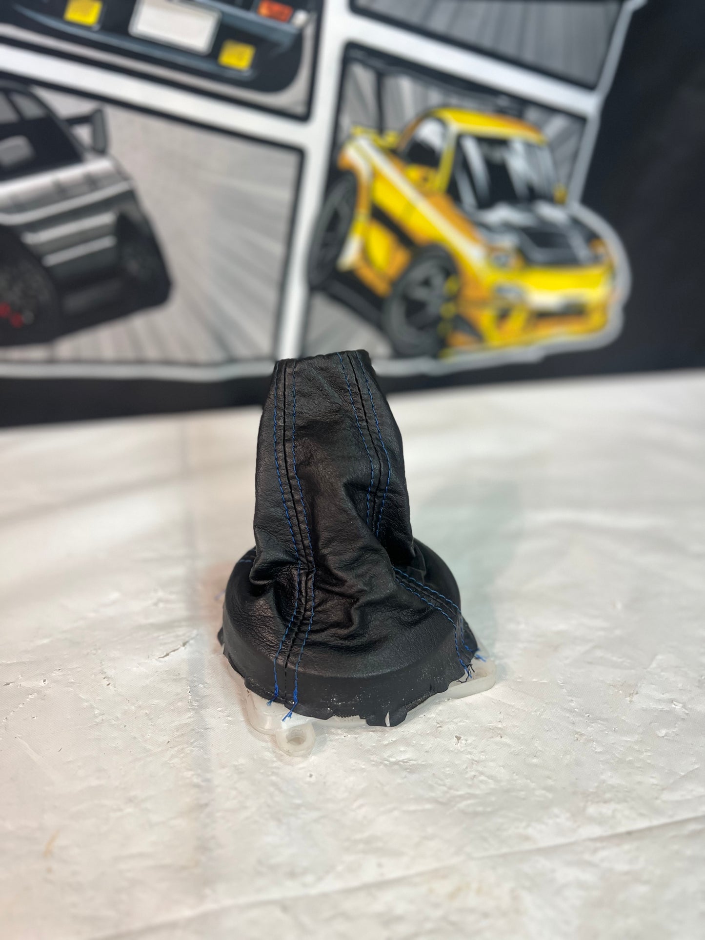 Mitsubishi Lancer Evolution 7 USED Shift boot 5-Speed (Blue Stitch) CT9A