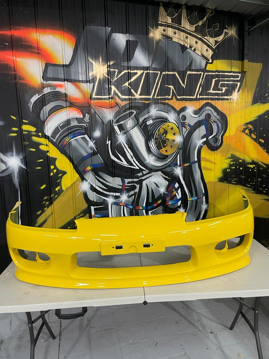 S15 Freshly painted oem bumper bar. Ready to bolt up and go. OEM YELLOW. (used)