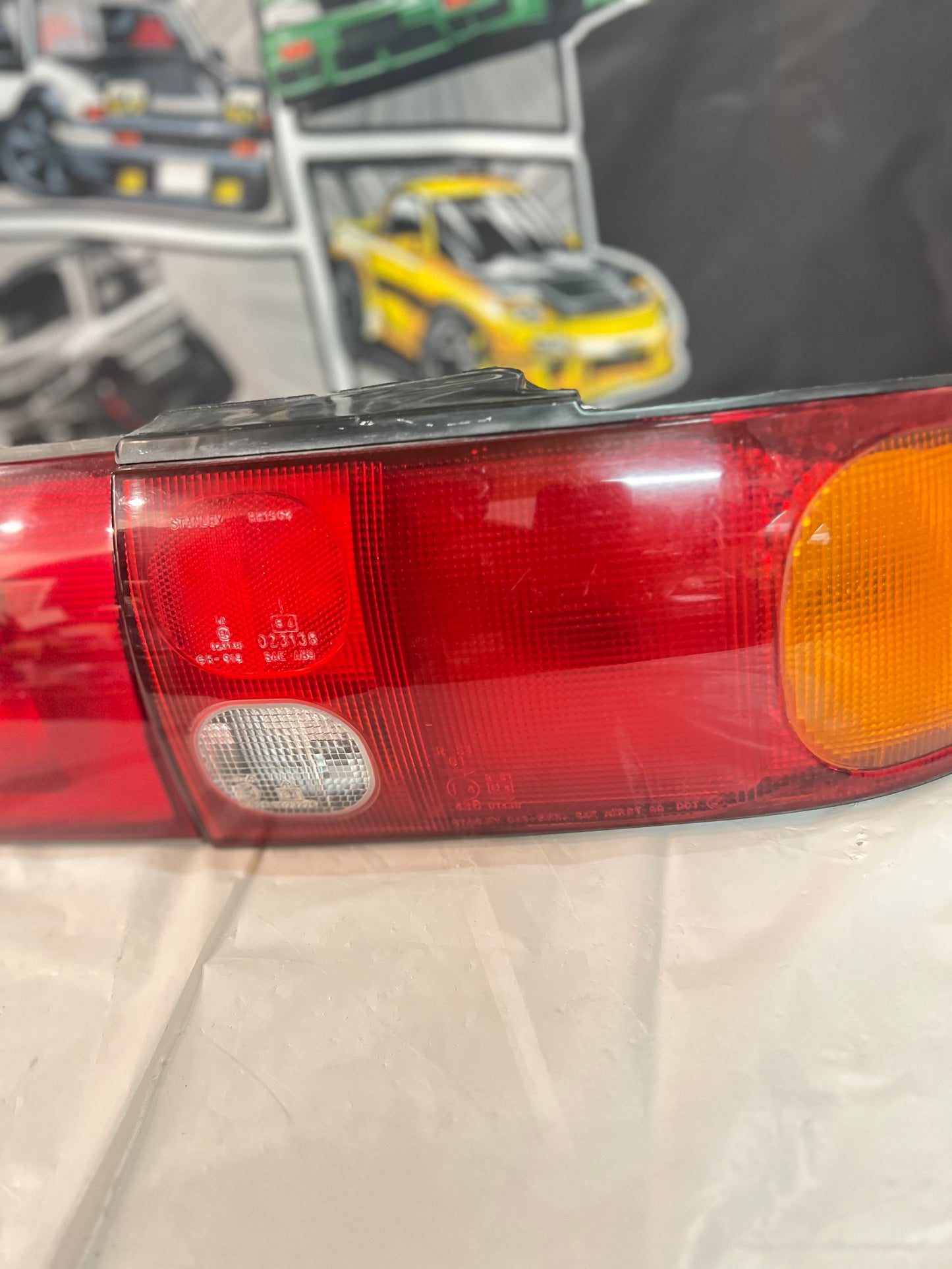 Mitsubishi Lancer Evolution 1-2-3 Tail Lights + rear reflector lights (discontinued item) sold as a set.