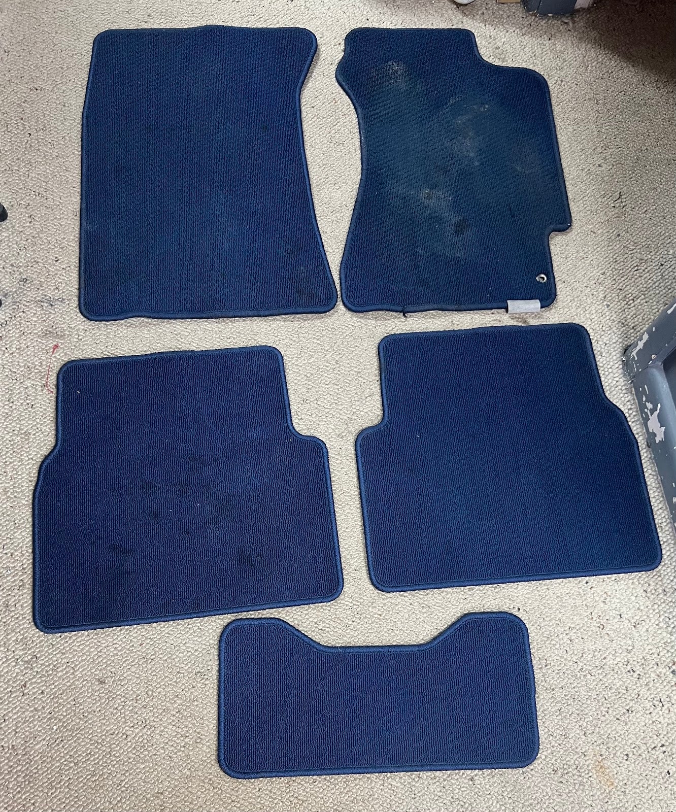 BLUE STI HAWKEYE Floor Mats (complete set) also suits 05/06 Wrx or Sti (used)