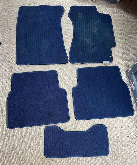BLUE STI HAWKEYE Floor Mats (complete set) also suits 05/06 Wrx or Sti (used)