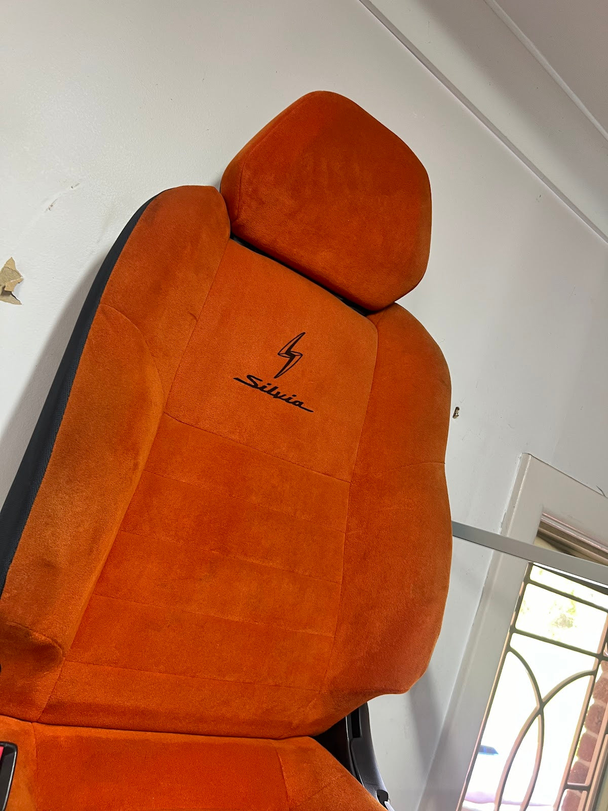 Nissan Silvia S15 Option B RARE (ORANGE) seats with rails (PAIR) suits S15/S14 Models SOLD AS IS. (used)