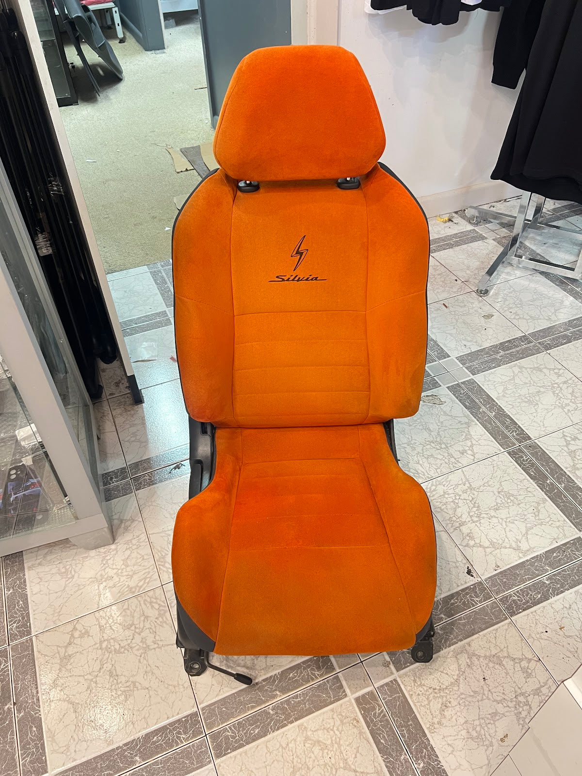 Nissan Silvia S15 Option B RARE (ORANGE) seats with rails (PAIR) suits S15/S14 Models SOLD AS IS. (used)