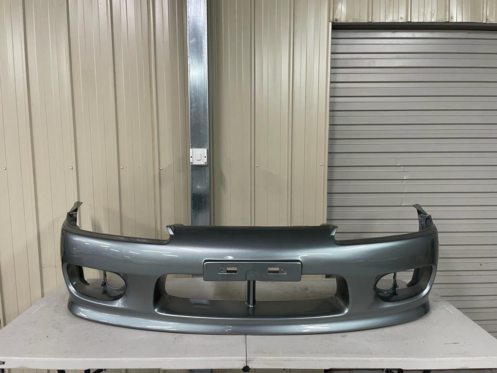 S15 Freshly painted oem bumper bar. Ready to bolt up and go. OEM PEWTER GREY. (used)