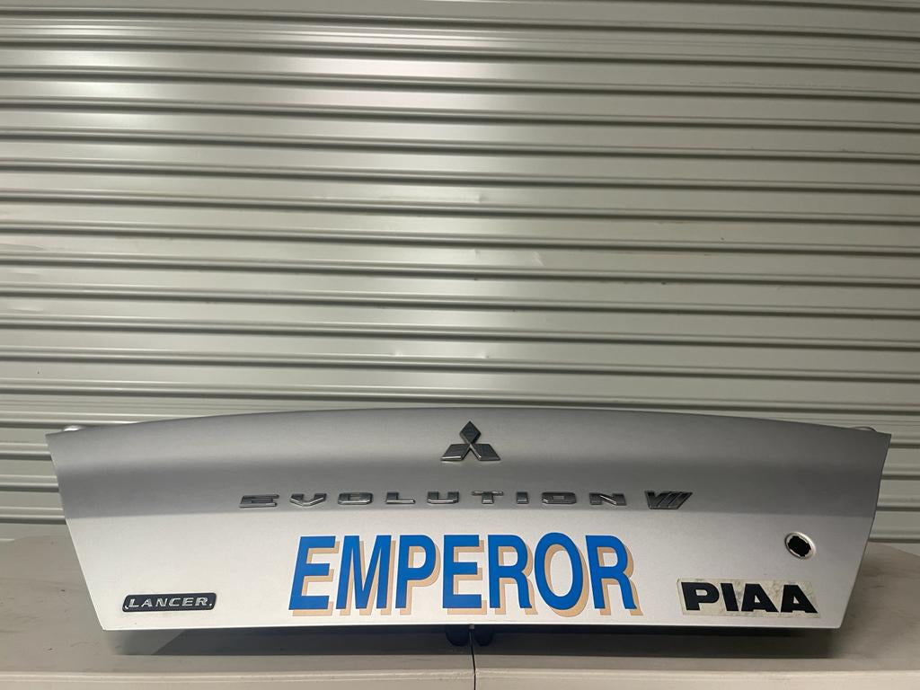 MITSUBISHI LANCER Evolution 7 boot lid - genuine used item - images show condition - sold as is.