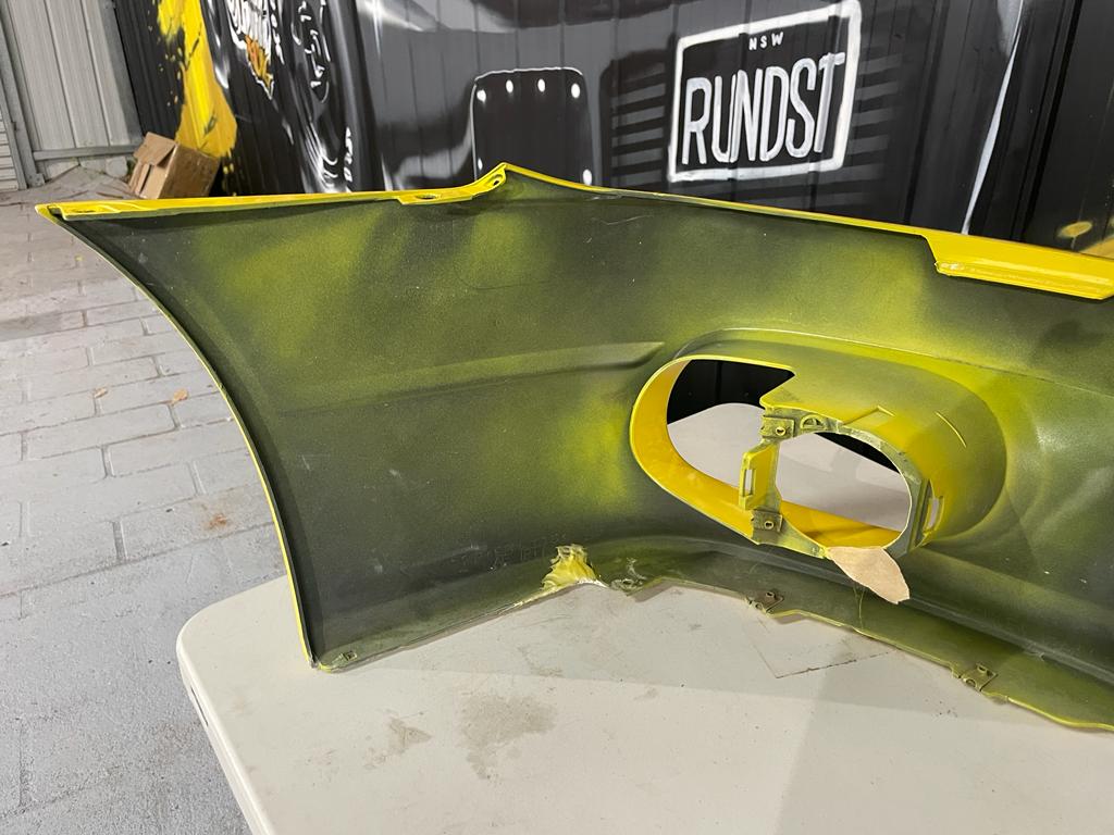 S15 Freshly painted oem bumper bar. Ready to bolt up and go. OEM YELLOW. (used)