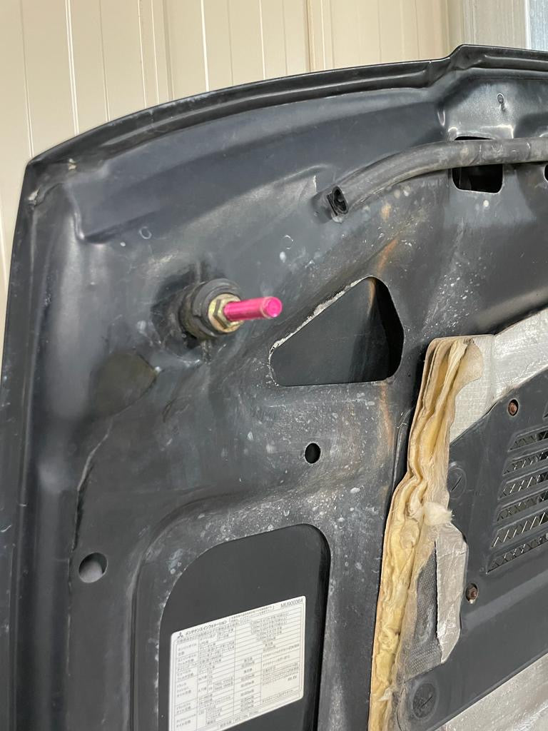 Mitsubishi Lancer Evolution 5/6/6.5 CP9A- TME - Genuine Bonnet- black colour - used condition - (hood pins)