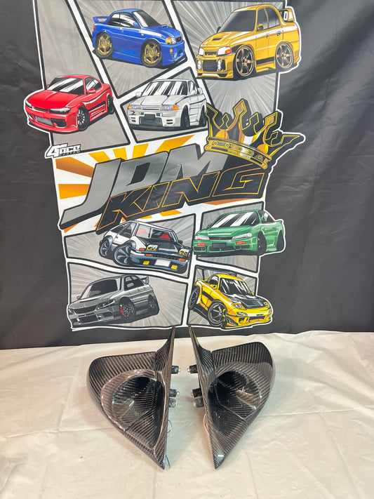 Mitsubishi Lancer Evolution 5/6/6.5 CP9A Carbon Mirrors (Ganador style)