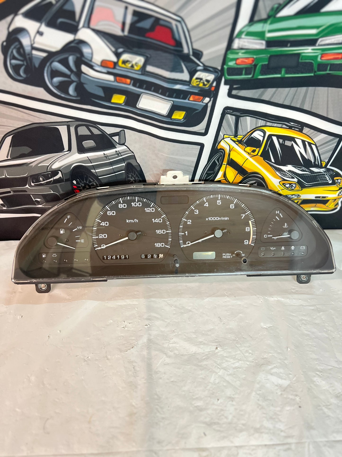 Nissan Silvia S13 / 180sx Type X OEM Cluster 124191km