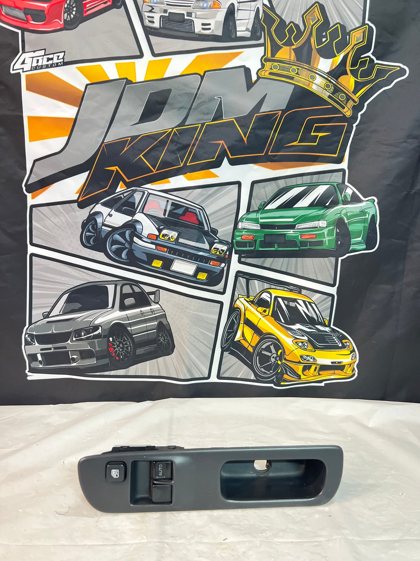 Nissan Silvia S14 drivers window switch + bezel (A)