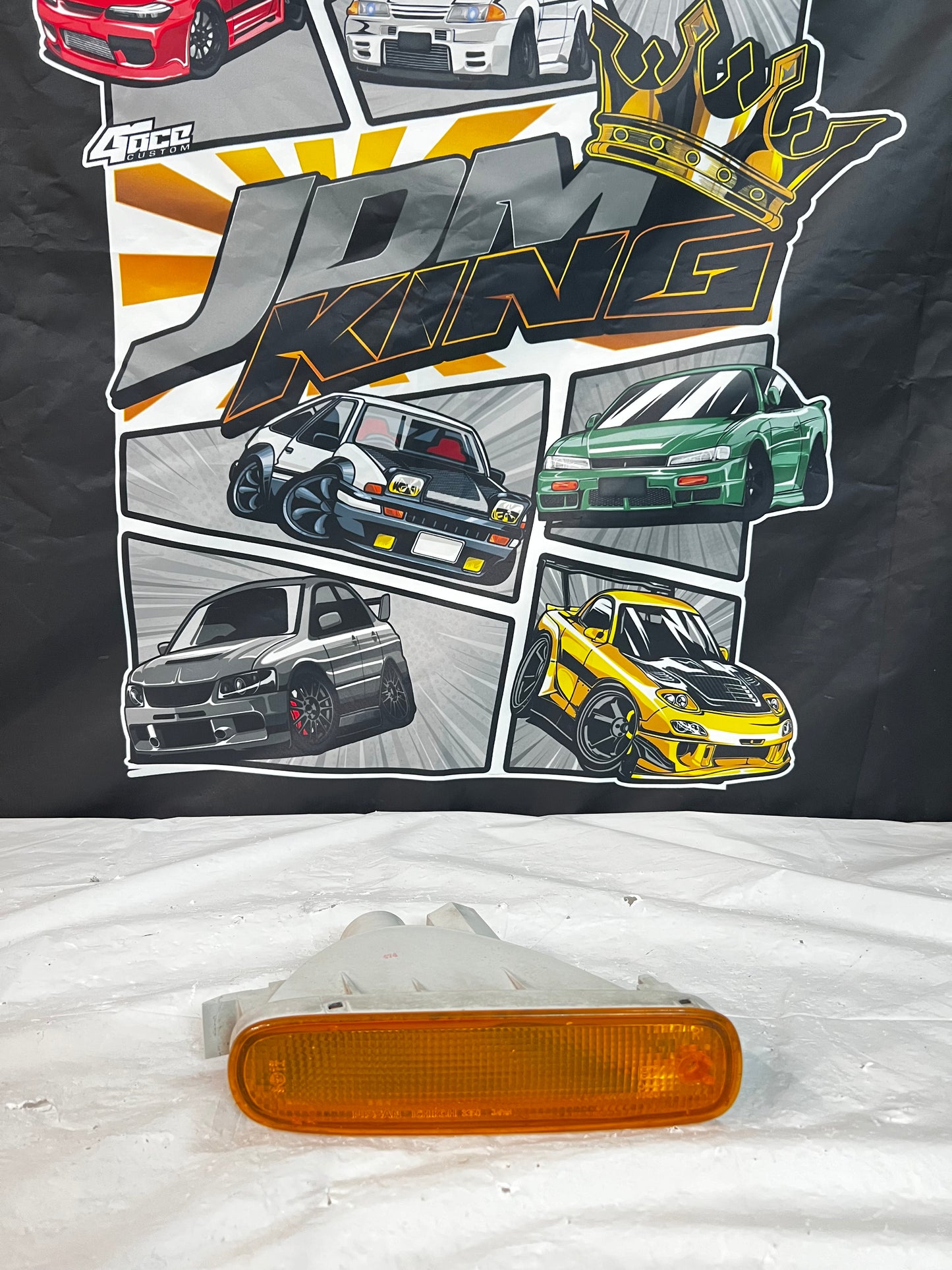 NISSAN SILVIA S14 200sx ZENKI FRONT BAR INDICATOR. (Orange) (RH)