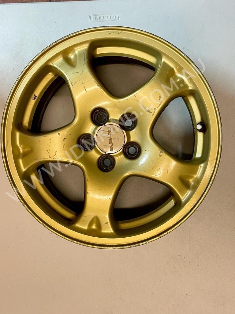 Subaru WRX Gc8 sti oem gold wheels