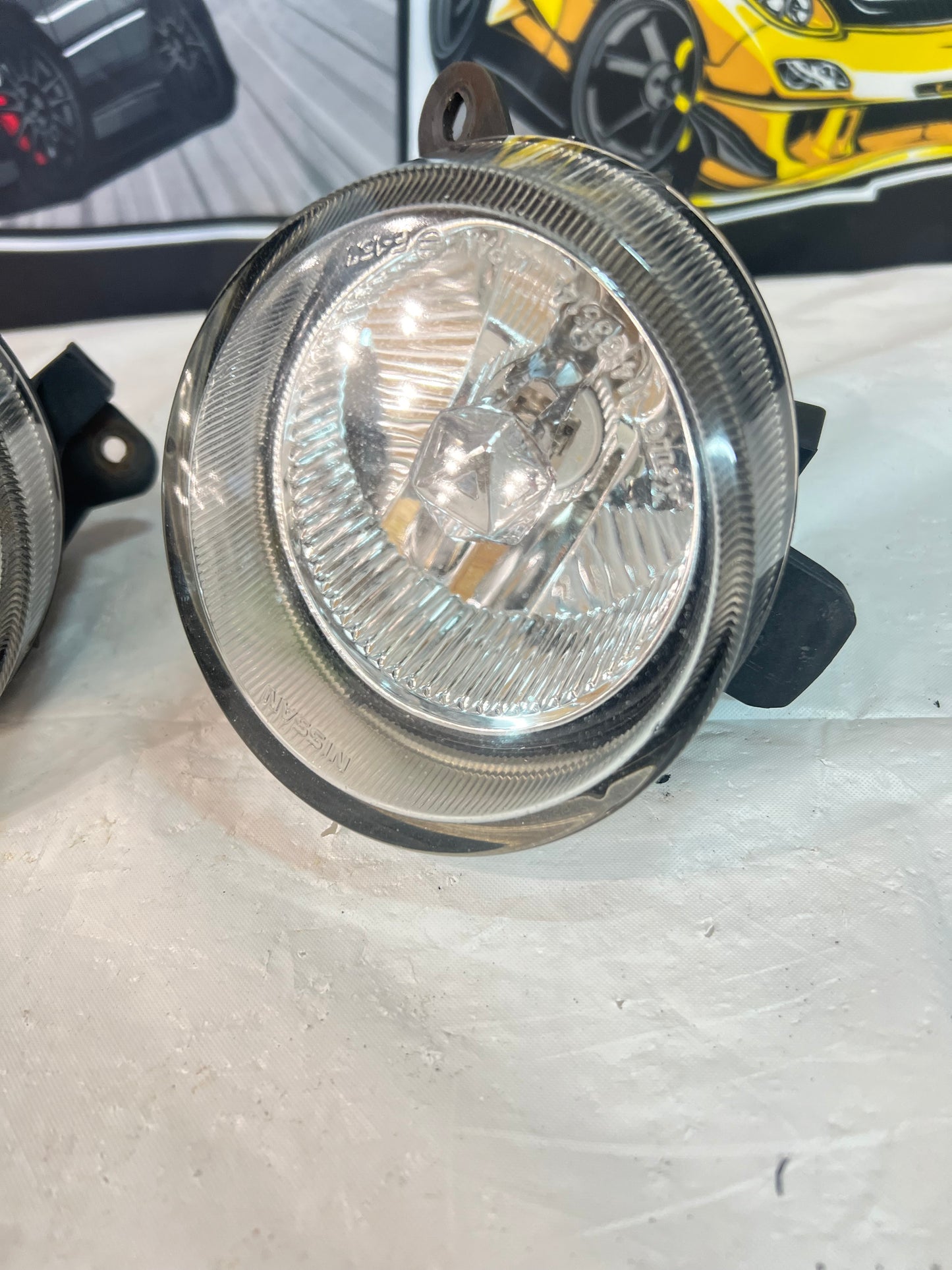 Nissan Silvia S15 200sx Fog Lights OEM. Suit Aero & Non Aero Bar.       (Mint chrome) (A)