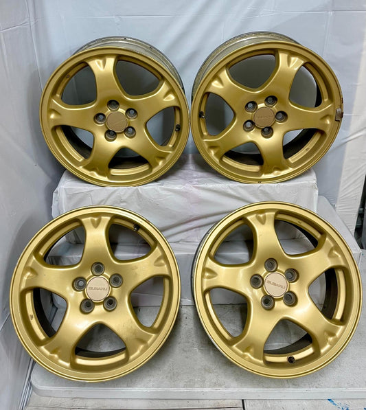 Subaru Impreza WRX GC8 STI OEM WHEELS (Gold) 5x100