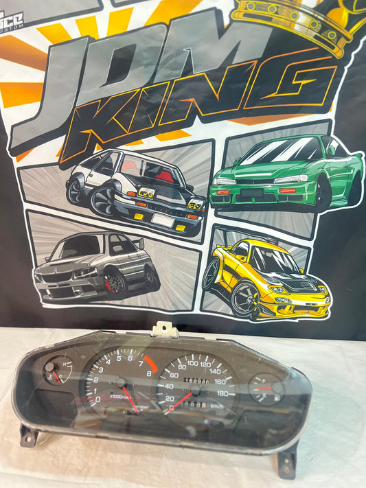 Nissan Silvia S14 200sx Zenki instrument cluster (used) 162946km black face. JDM.