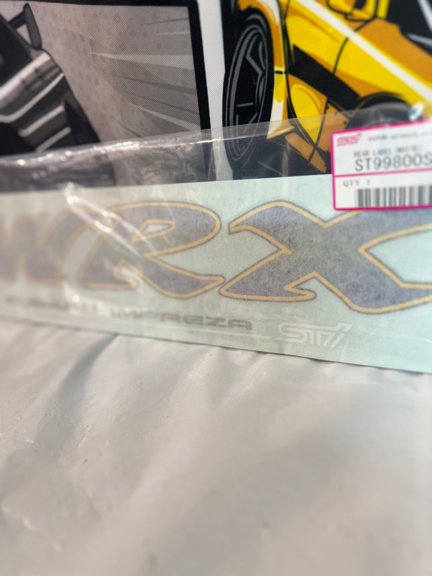 Subaru WRX/Sti boot decal            (white sti writing) ST99800ST430