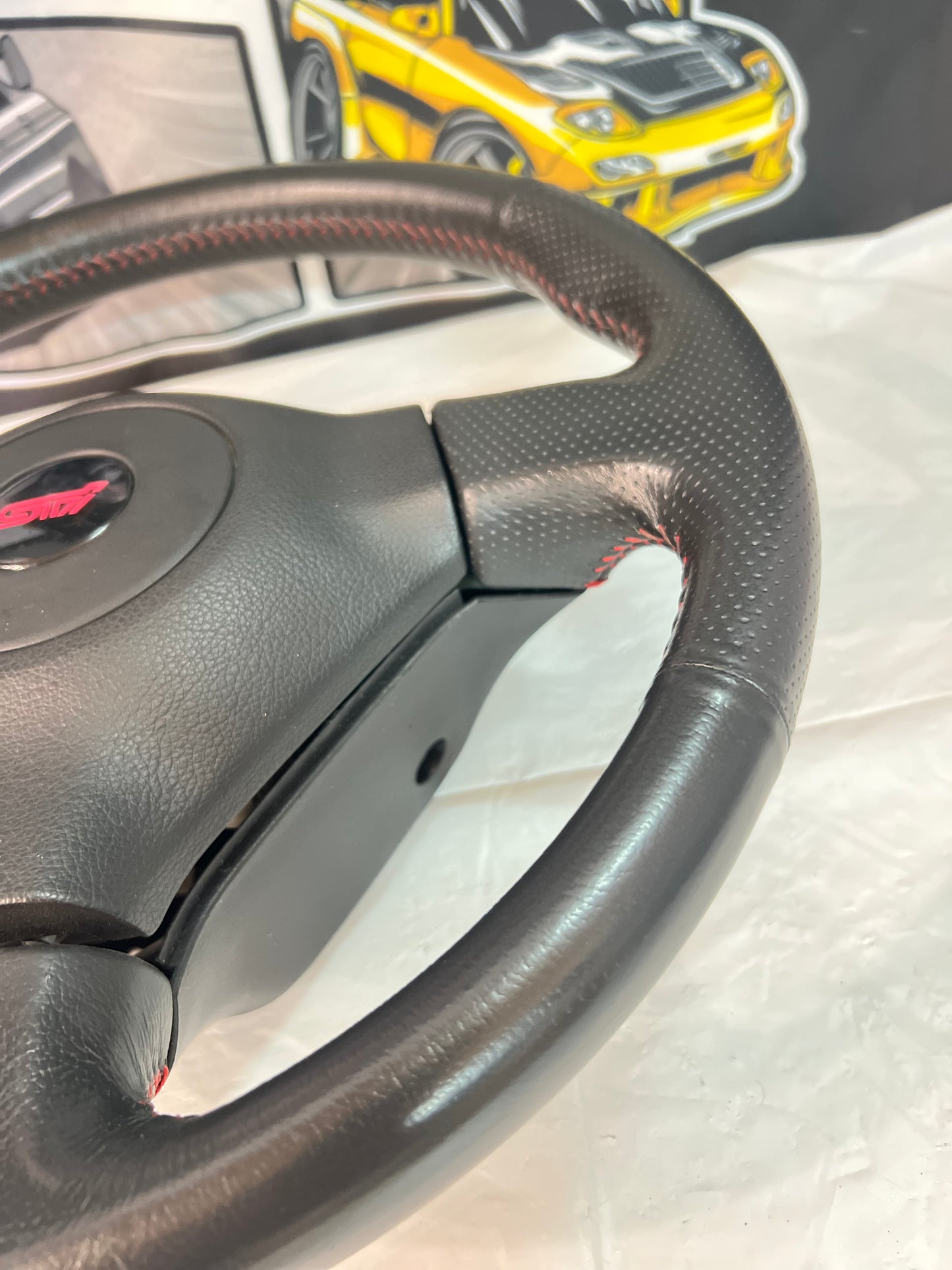 SUBARU Wrx Sti Blobeye & Hawkeye OEM Steering Wheel + Air Bag