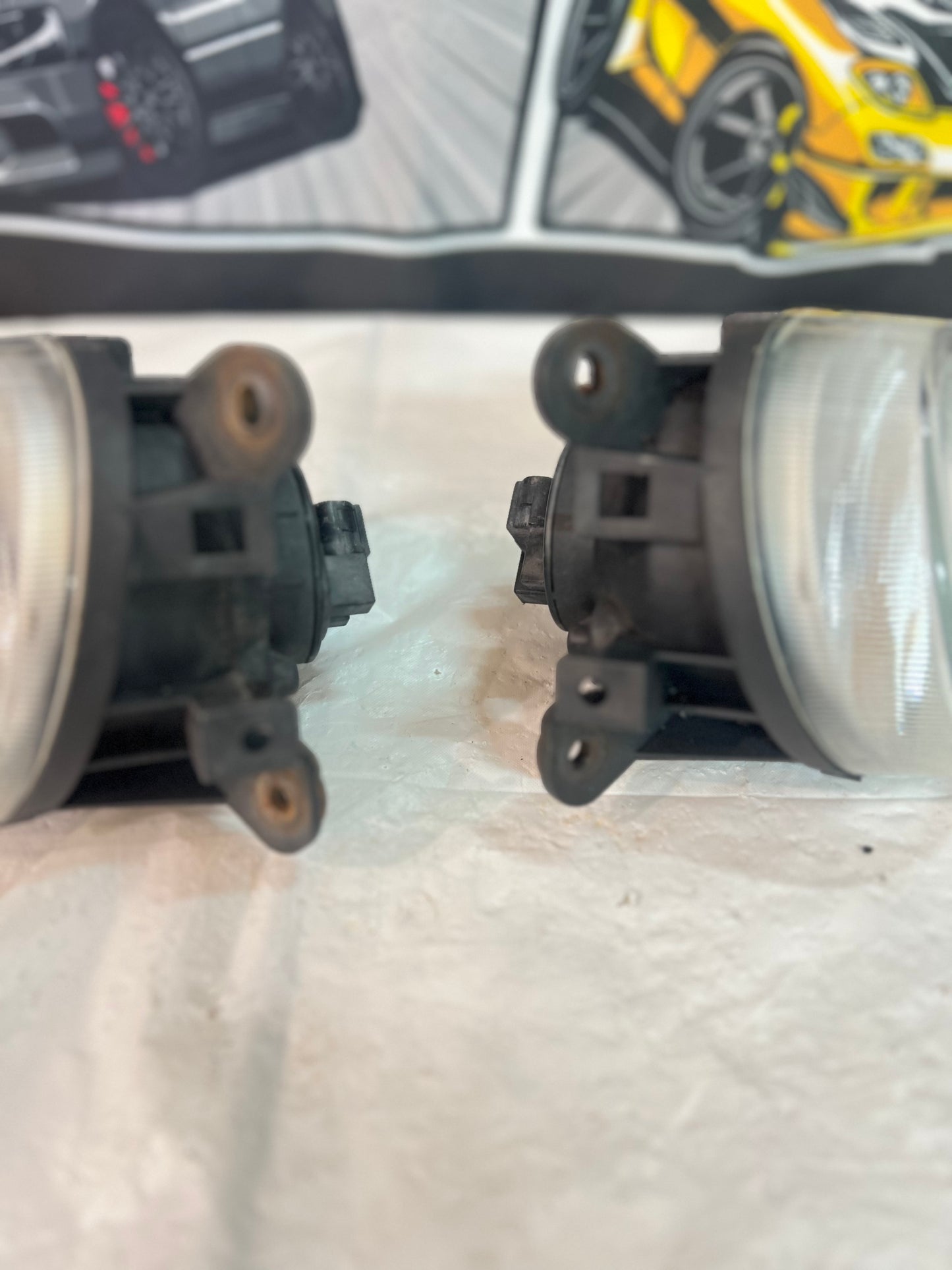 Nissan Silvia S15 200sx Fog Lights OEM. Suit Aero & Non Aero Bar.       (Mint chrome) (A)