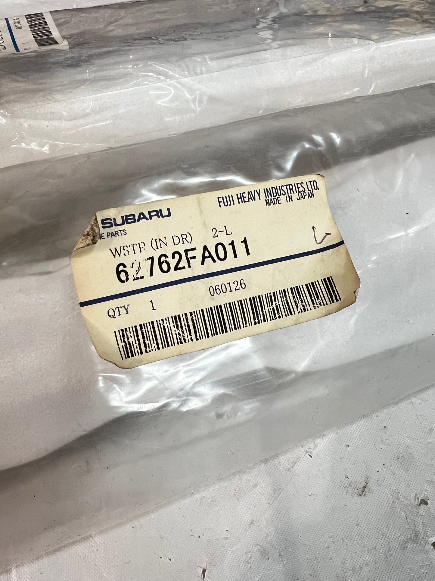 SUBARU WRX IMPREZA GC8 COUPE INNER DOOR WEATHER STRIPS PAIR (LH&RH) BRAND NEW DISCONTINUED.