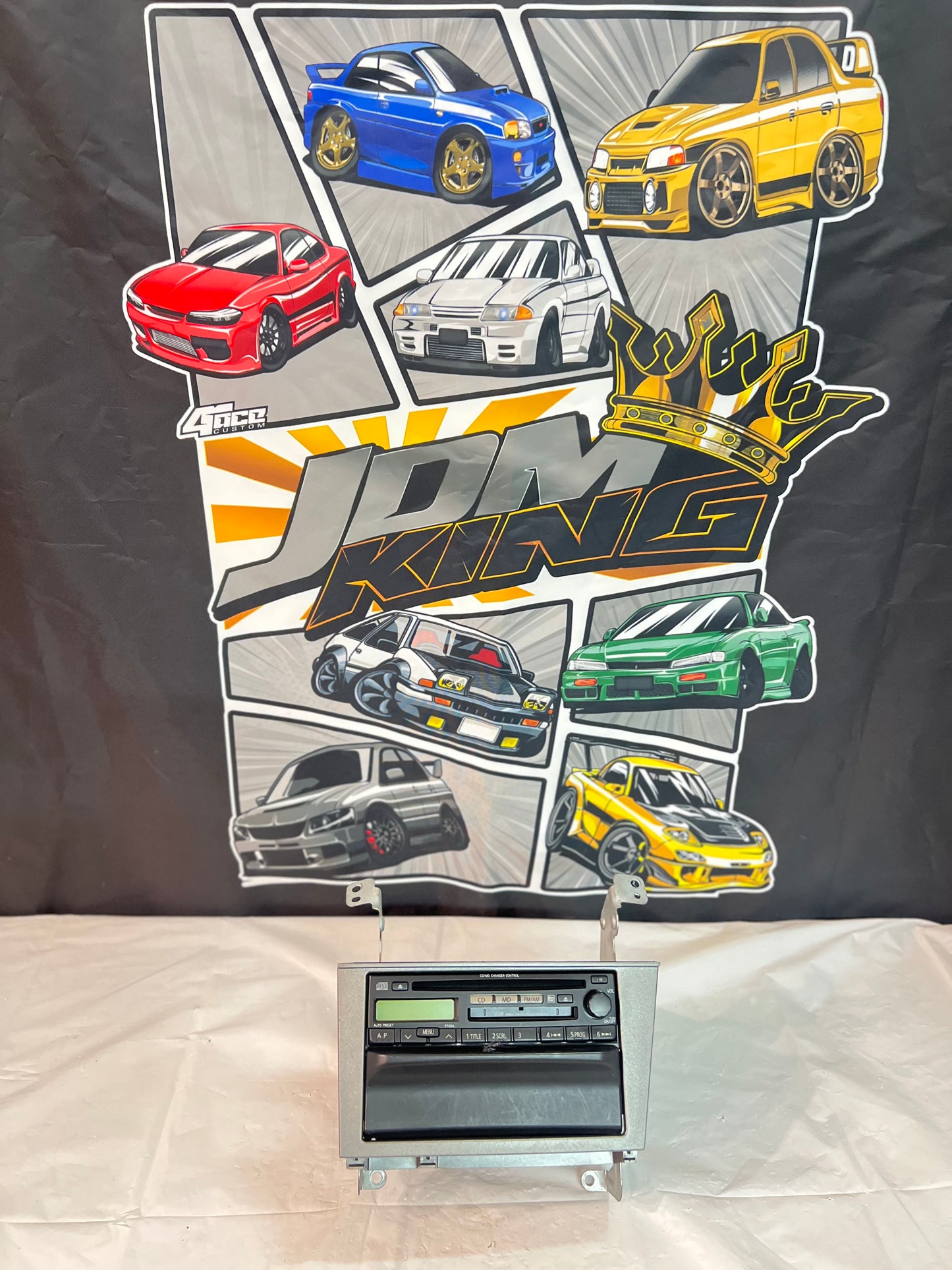 Nissan Skyline Bnr34 oem CD/MD PLAYER + pocket + brackets.