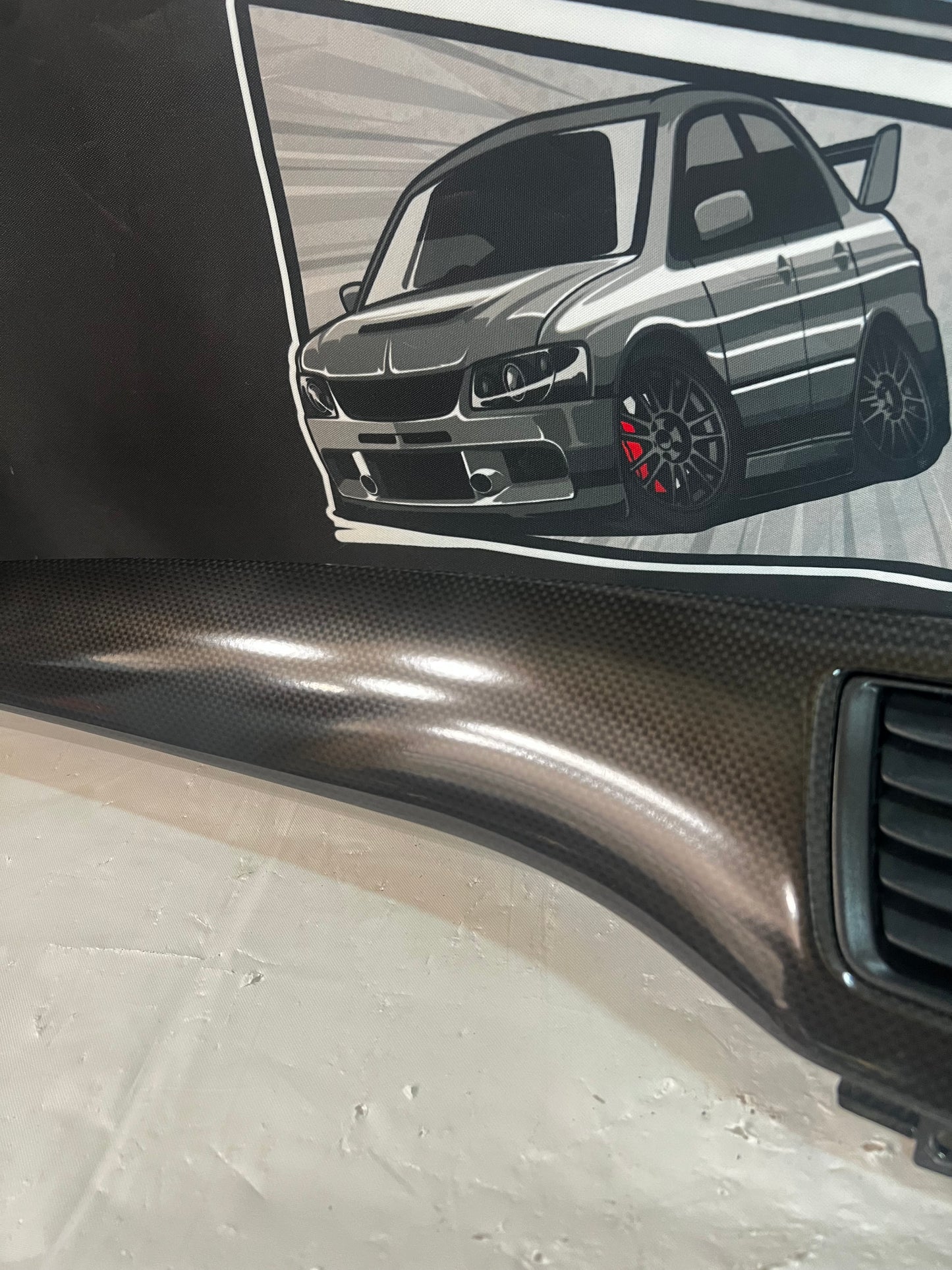 Mitsubishi Lancer Evolution 7/8/9 CT9A Carbon Dash insert + ACD switch. (C)