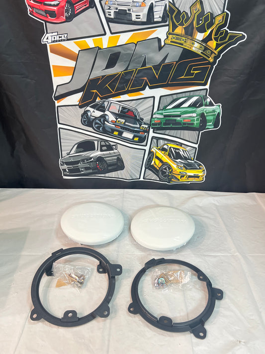 Mitsubishi Lancer Evolution 5 RS Fog light covers brand new (LH & RH) MR414857/MR414858