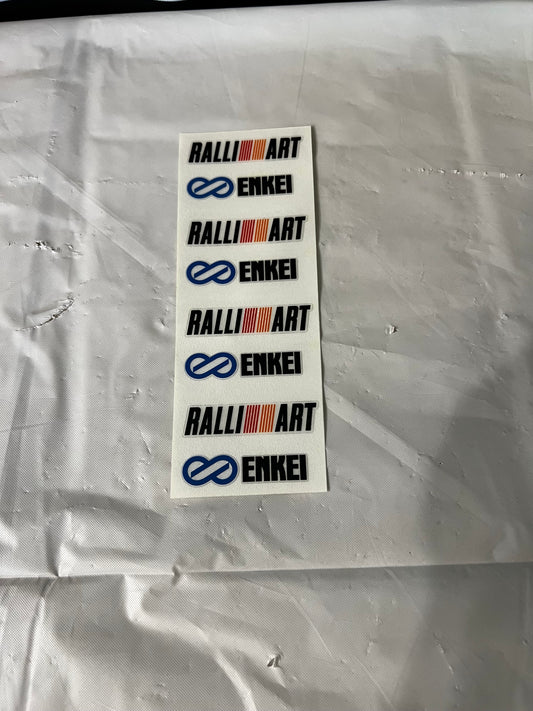 Mitsubishi Lancer Evo 6.5 Tommi Makinen Enkei wheel decals.
