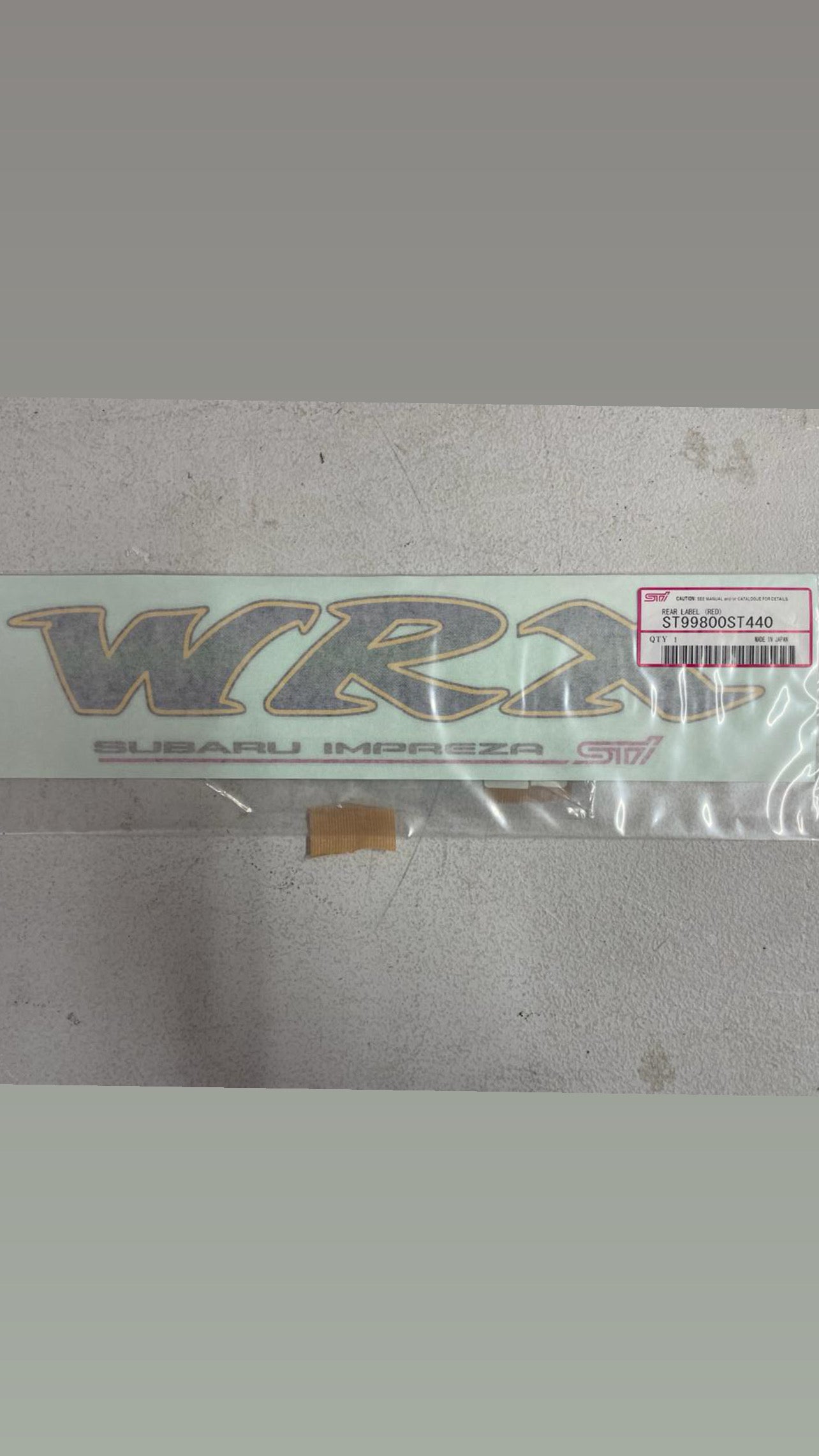 SUBARU GC8 Wrx Sti Impreza Boot/Trunk Decal (Suits Sedan & Coupe)