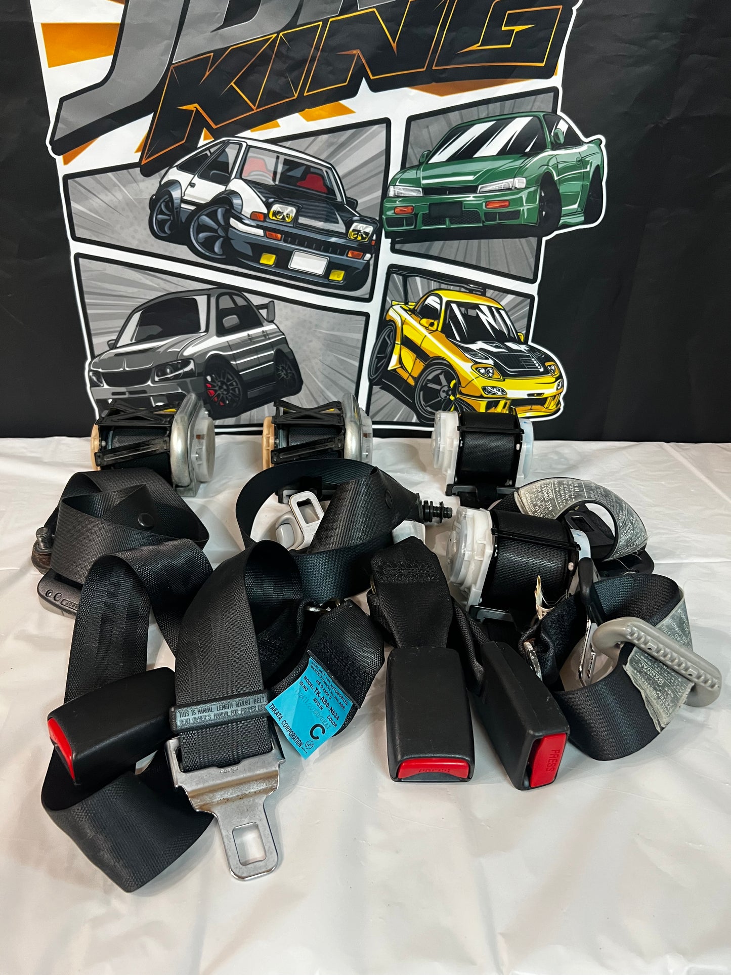 MITSUBISHI LANCER Evolution 9 CT9A Full Seat Belt Set.