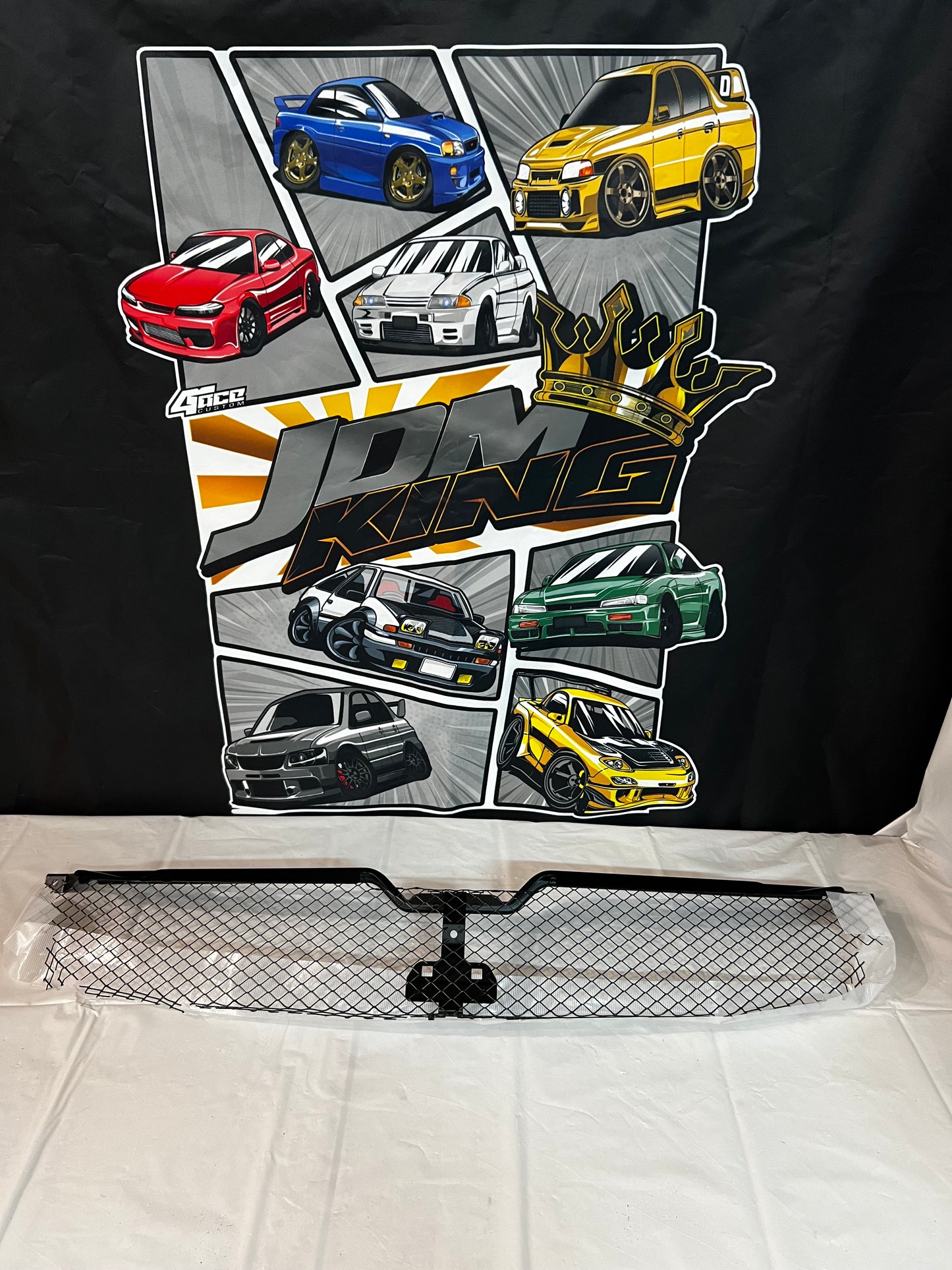 Lancer Evolution 9 CT9A              Front bumper bar upper grill mesh. Brand new - Genuine