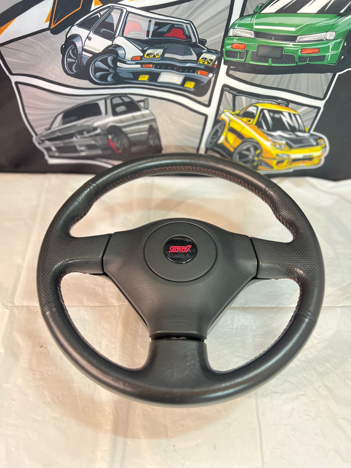 SUBARU Wrx Sti Blobeye & Hawkeye OEM Steering Wheel + Air Bag