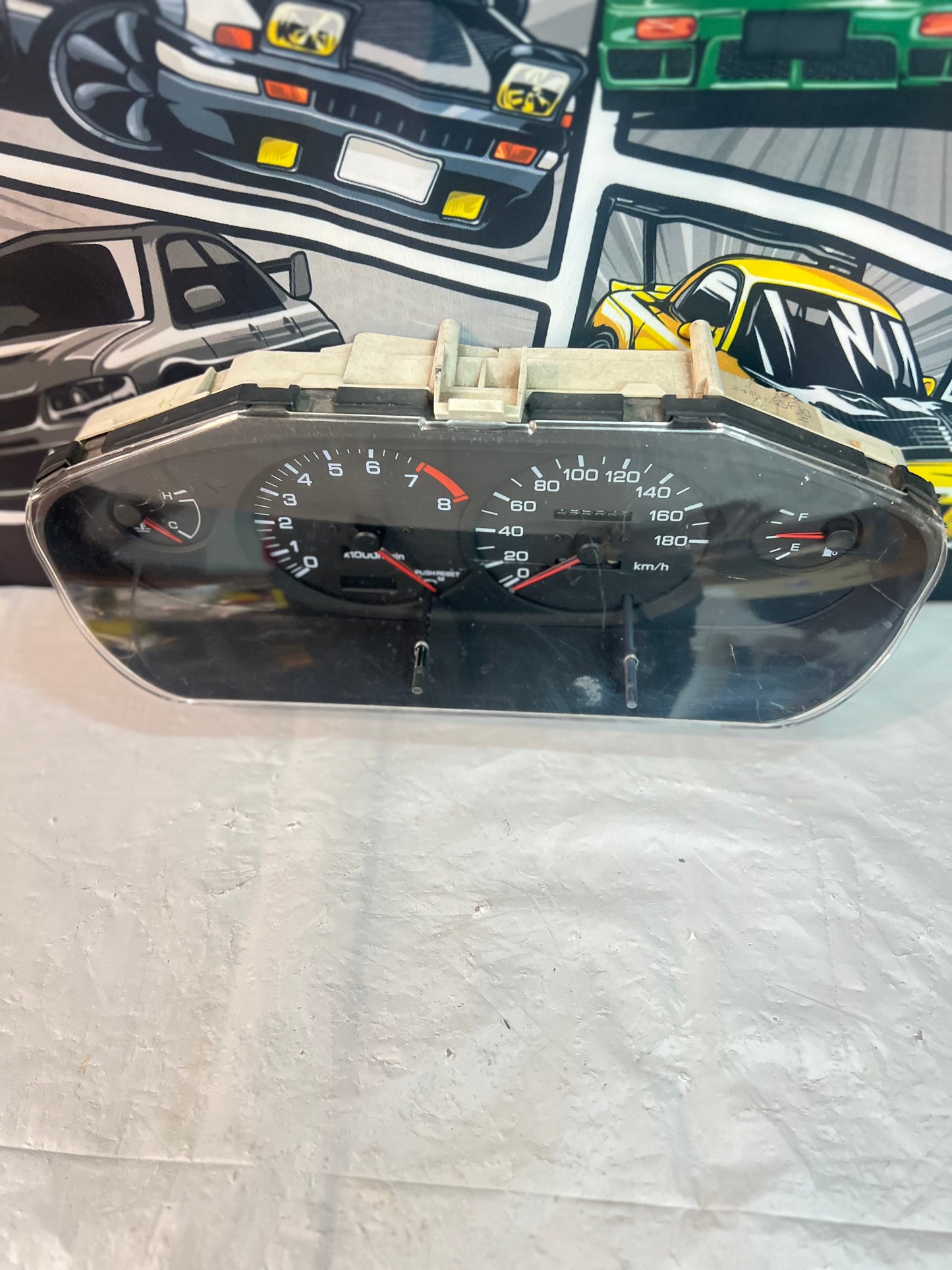Nissan Silvia S14 200sx Zenki instrument cluster (used) 162946km black face. JDM.