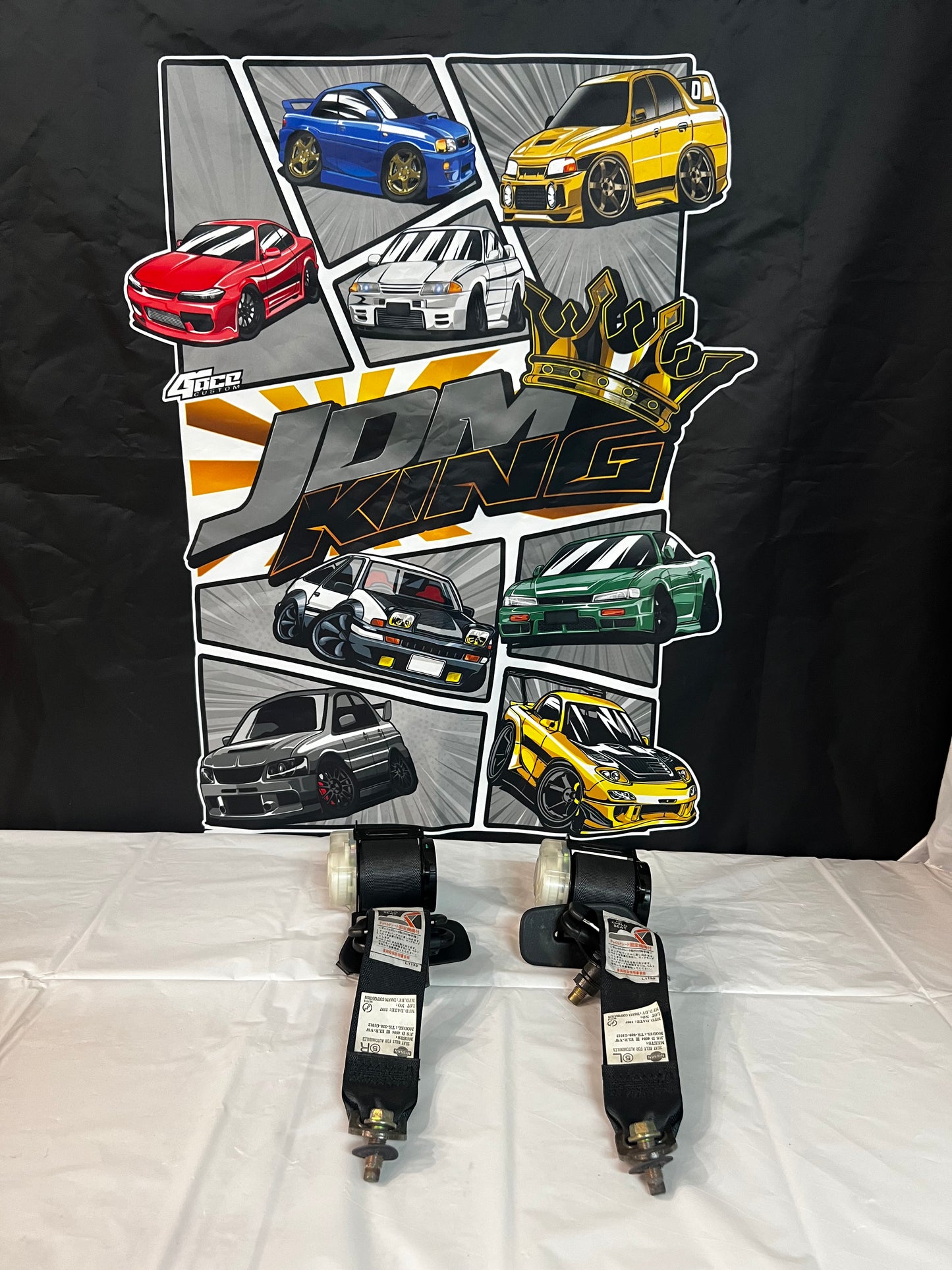 Nissan S14 Silvia Rear Seat Belts.   (no buckles)