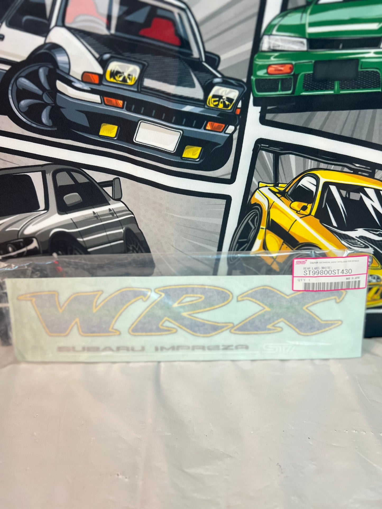 Subaru WRX/Sti boot decal            (white sti writing) ST99800ST430