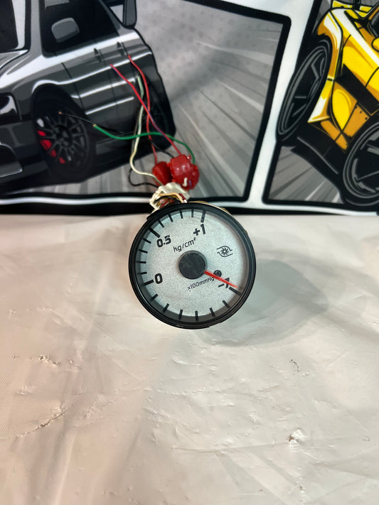 Nissan S15 Silvia OEM option B boost gauge with interior loom plug.