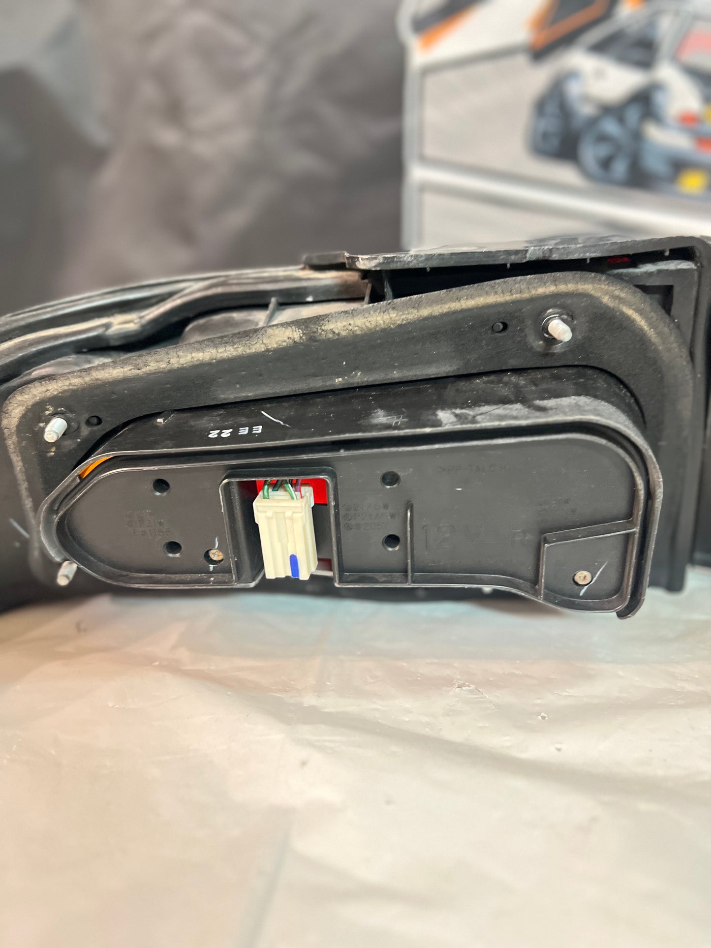 Mitsubishi Lancer Evolution 1-2-3 Tail Lights + rear reflector lights (discontinued item) sold as a set.