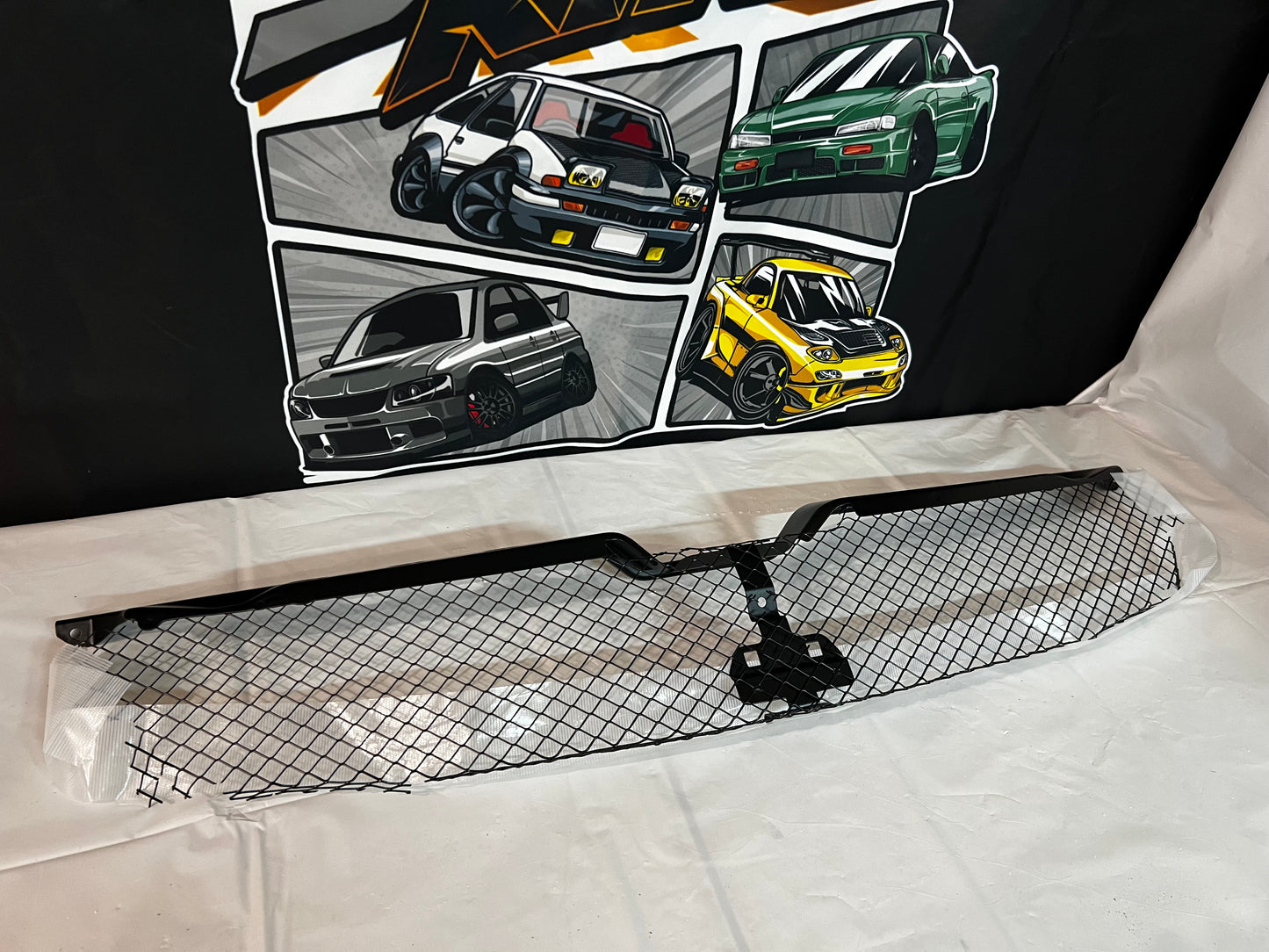 Lancer Evolution 9 CT9A              Front bumper bar upper grill mesh. Brand new - Genuine