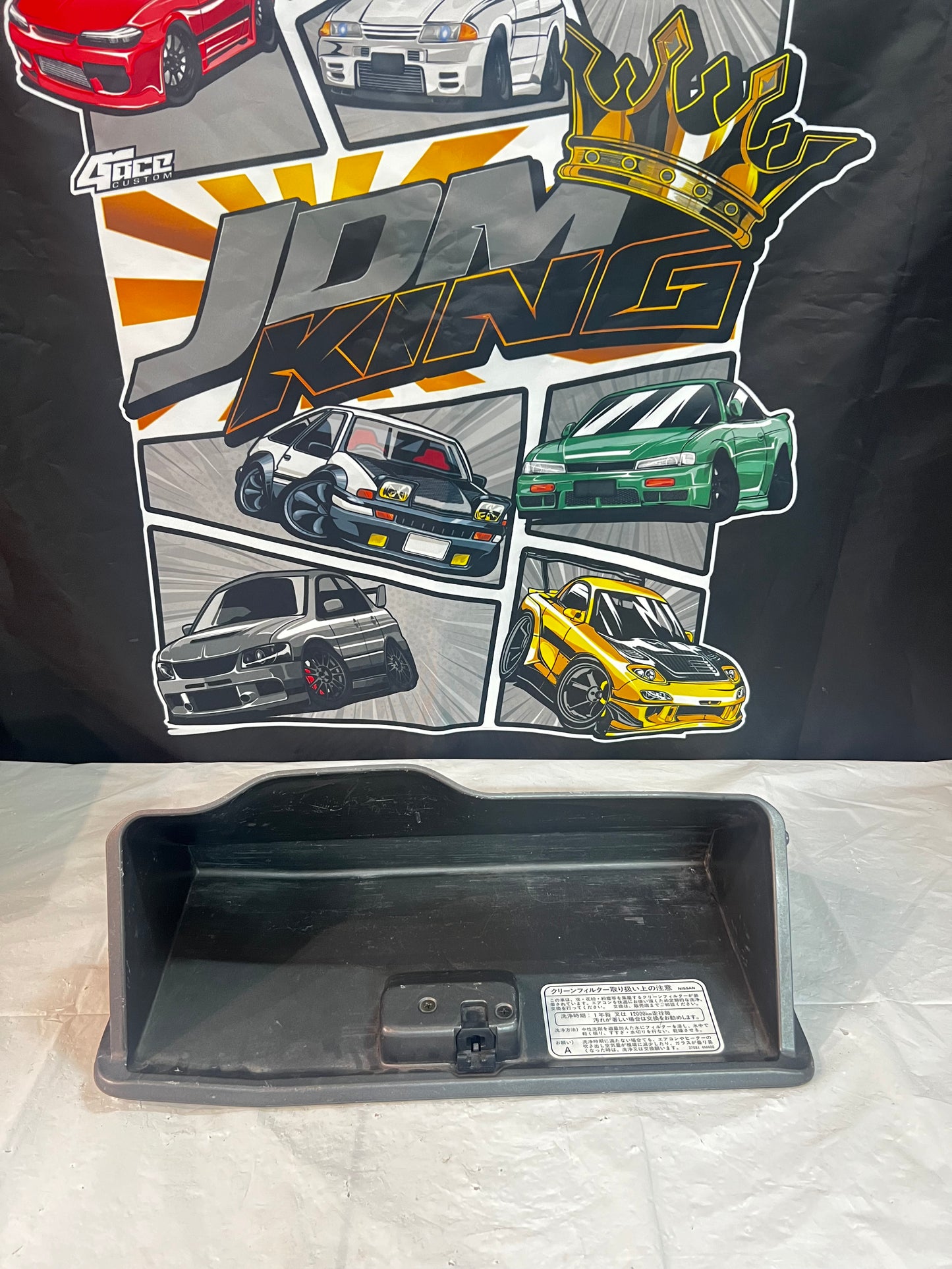 NISSAN SILVIA S15 200SX GLOVE BOX LID (used) broken handle & latch