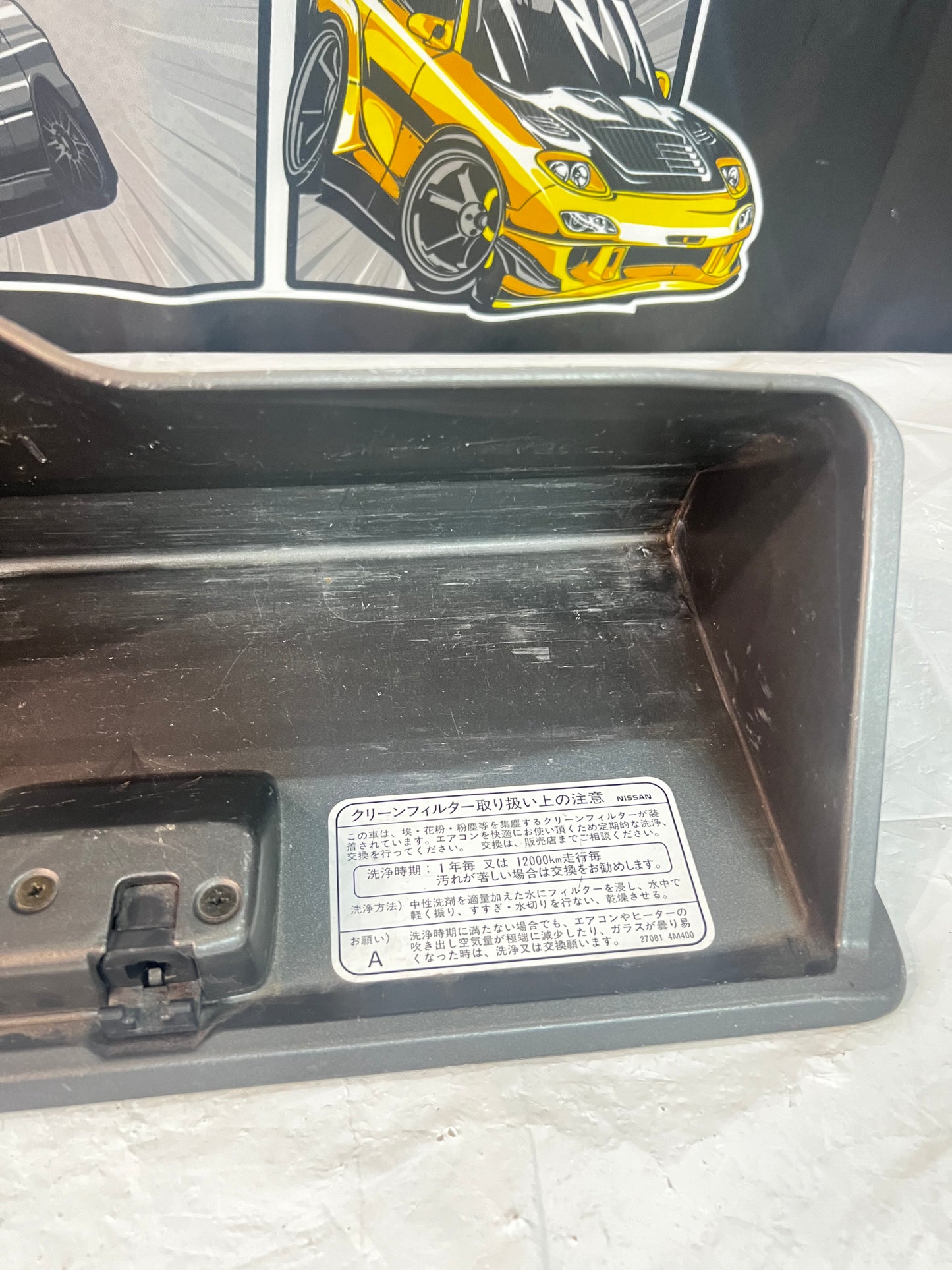 NISSAN SILVIA S15 200SX GLOVE BOX LID (used) broken handle & latch