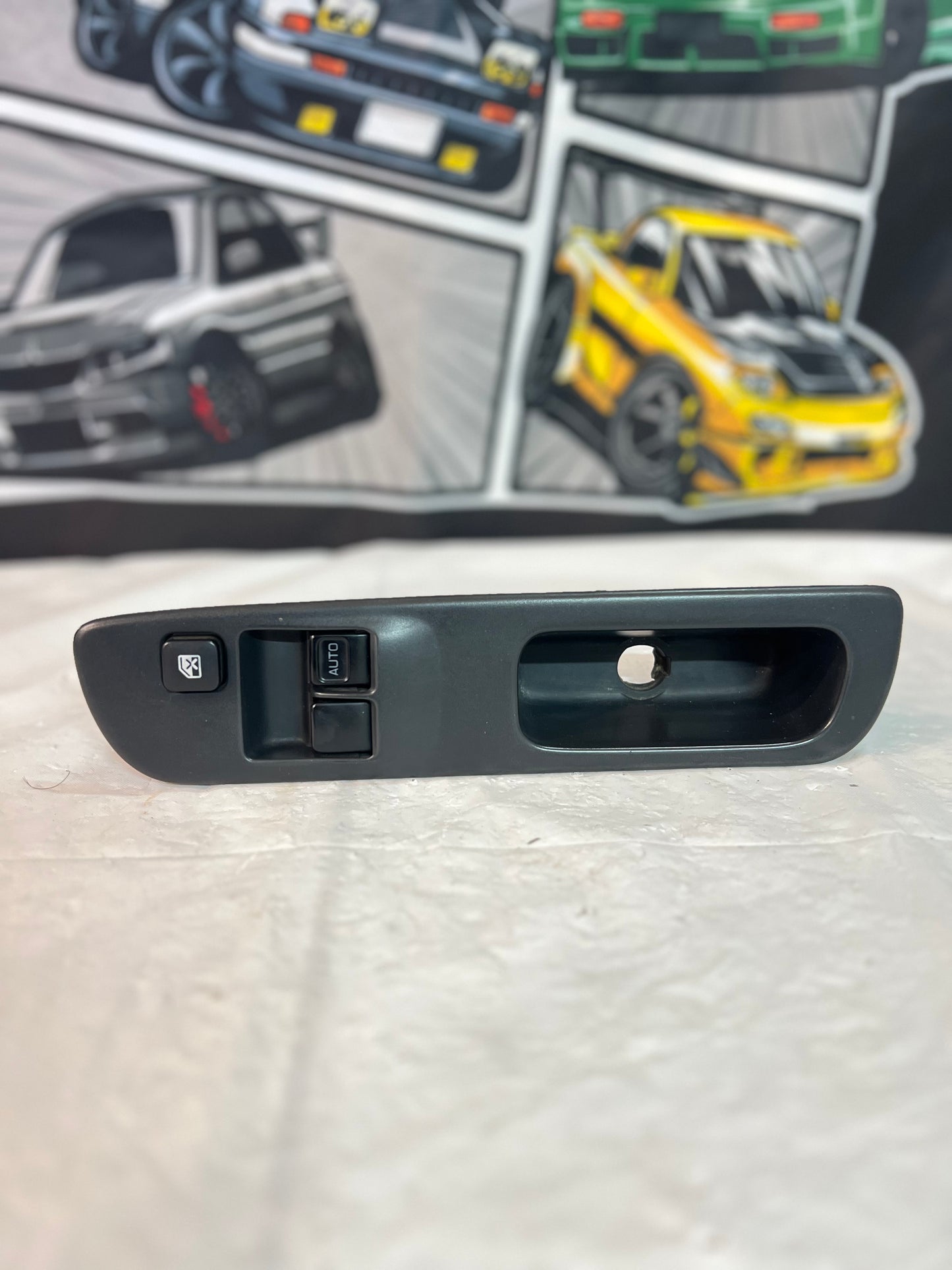 Nissan Silvia S14 drivers window switch + bezel (A)
